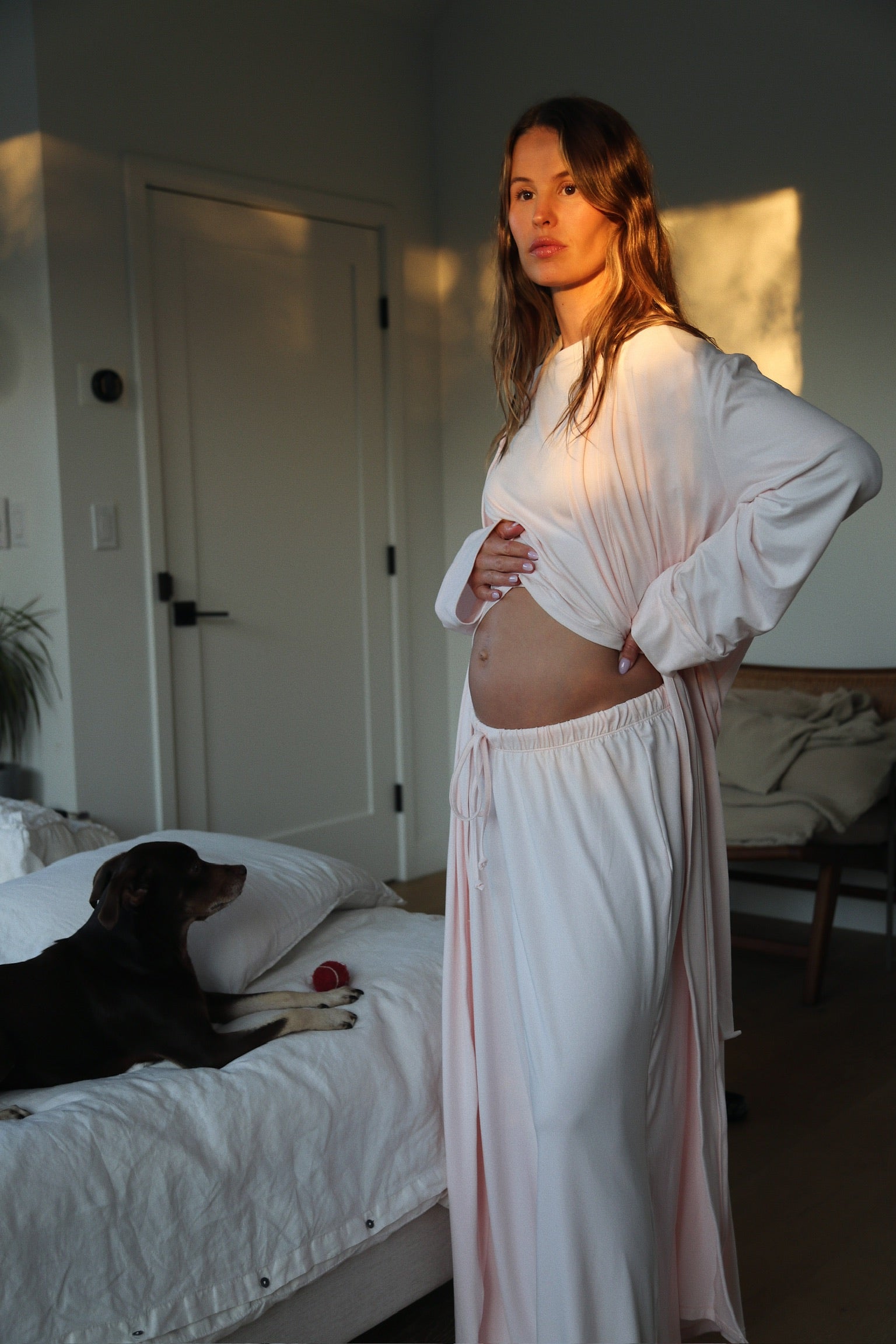 Bumpsuit Cloud Robe in Ice Pink