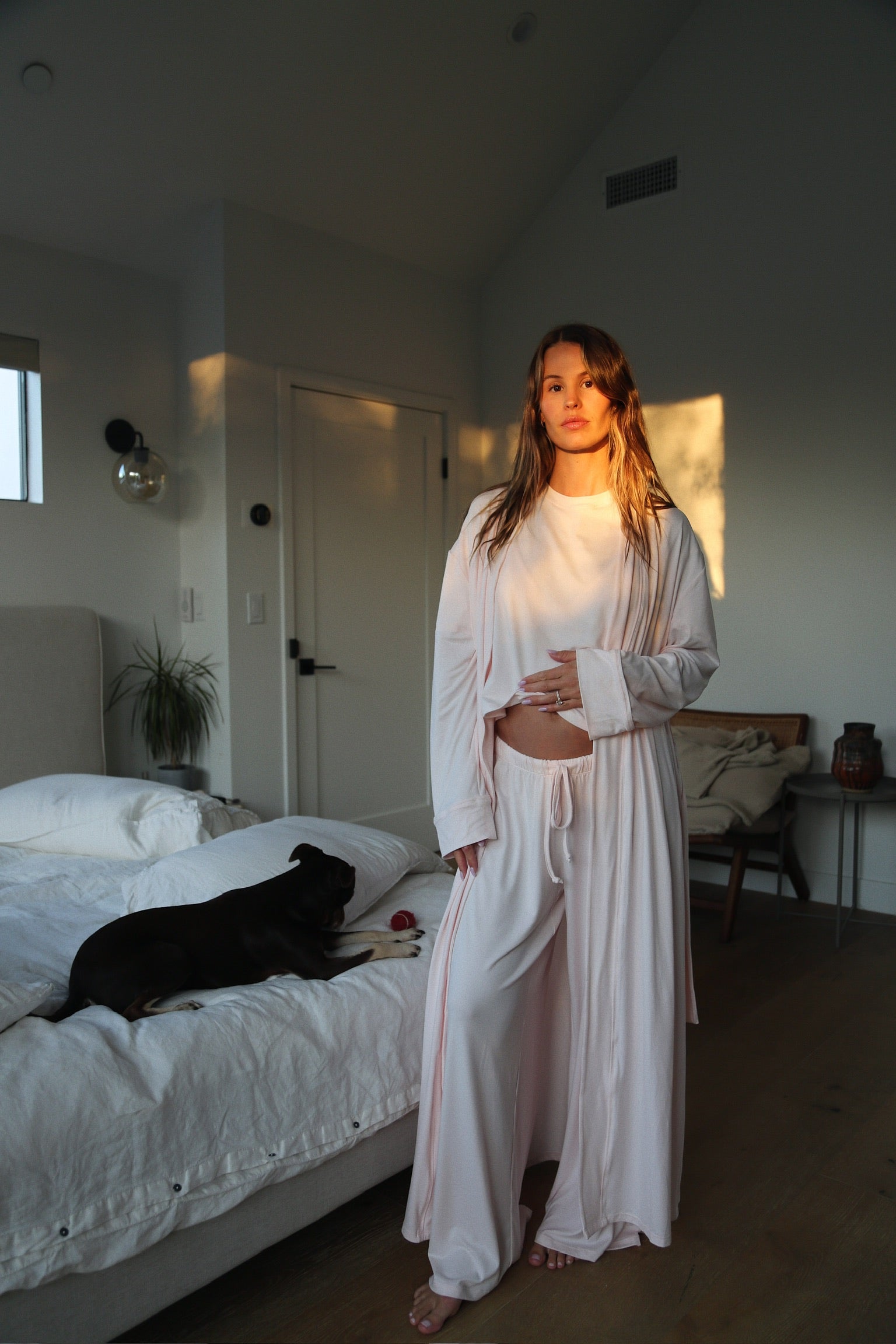 Bumpsuit Cloud Robe in Ice Pink