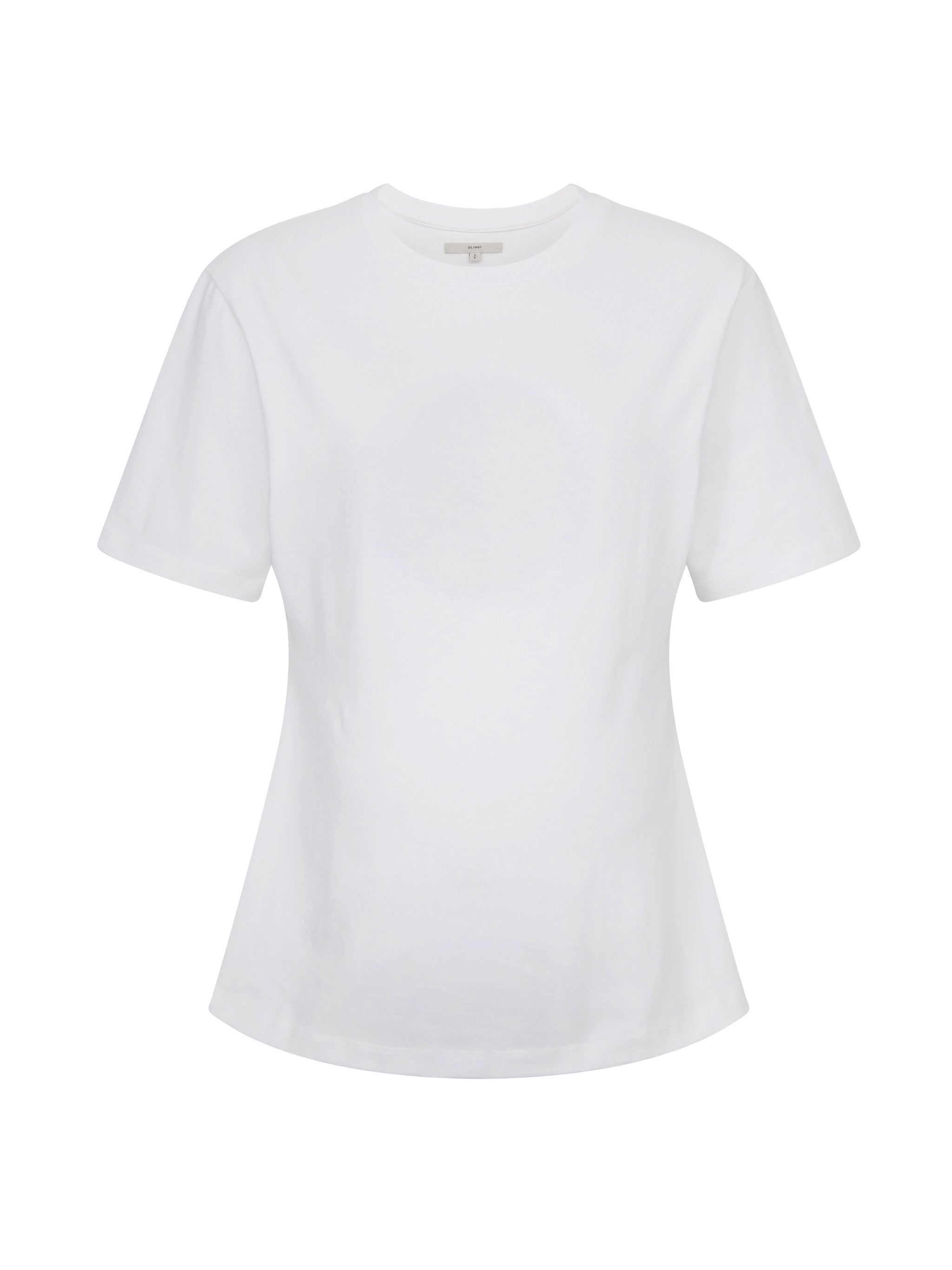 White t-shirt on a white background