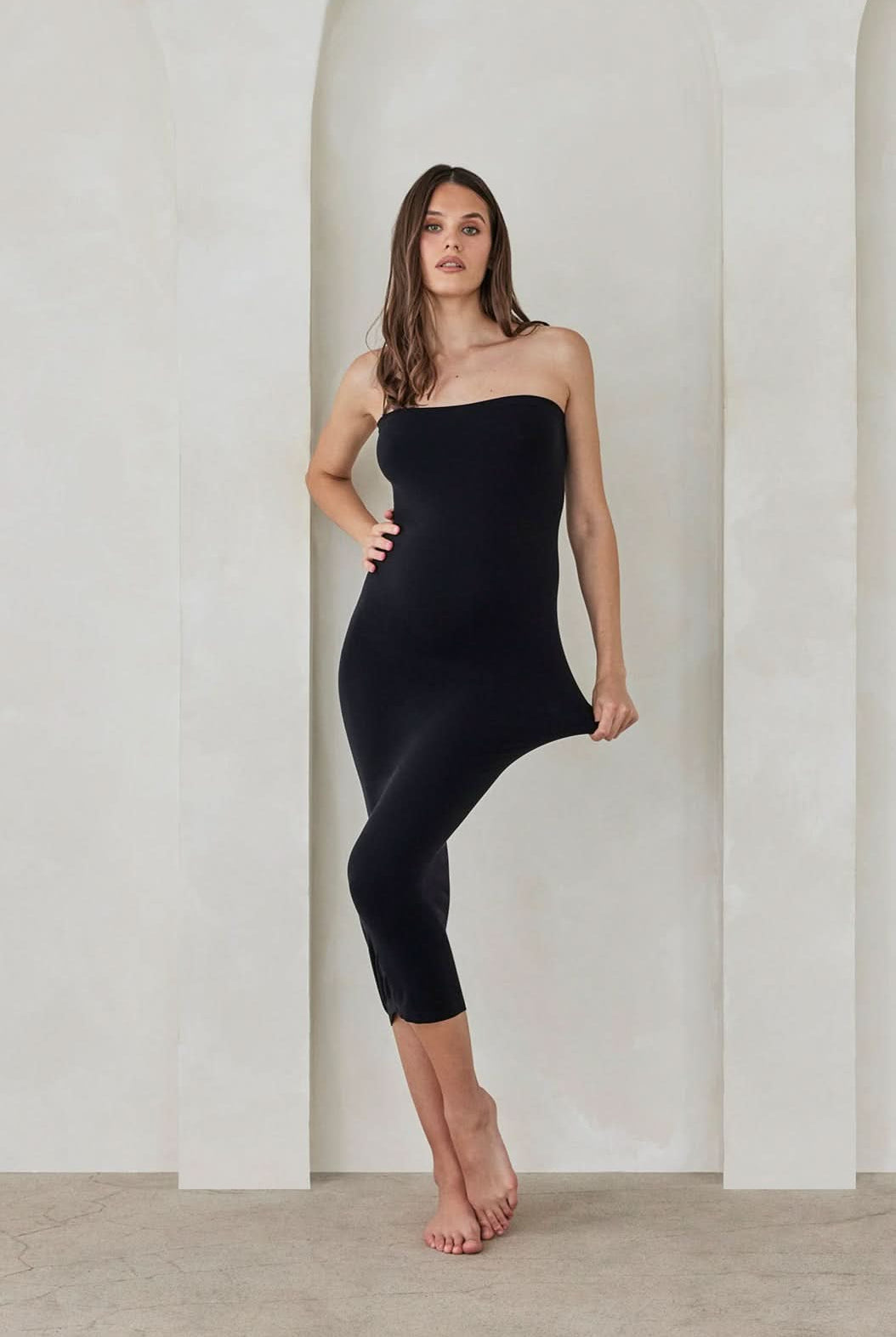 Bumpsuit Maternity Seamless Tube Dress in Black