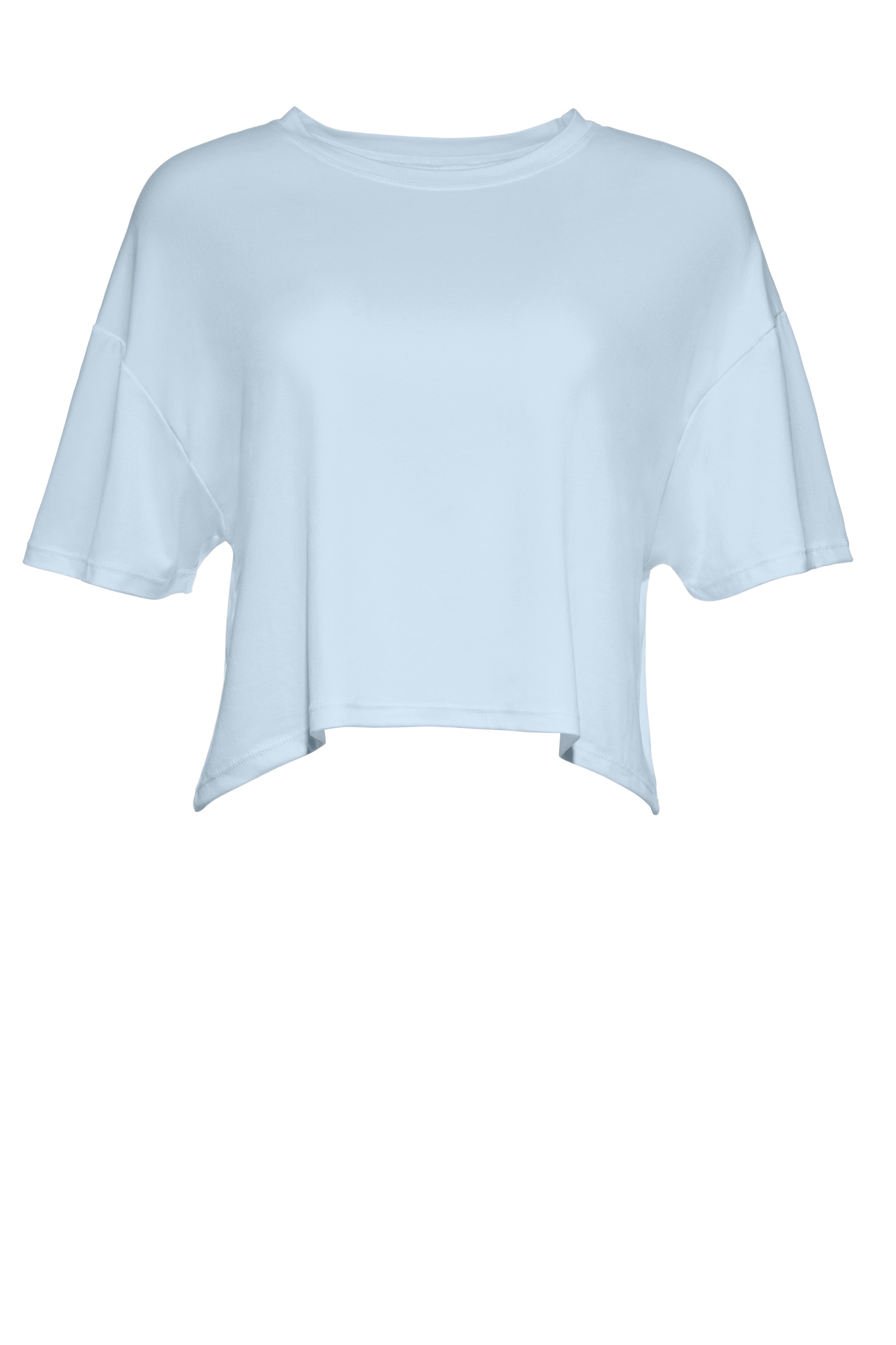 Bumpsuit Maternity The Cloud Short Sleeve Crop Tee in ice blue