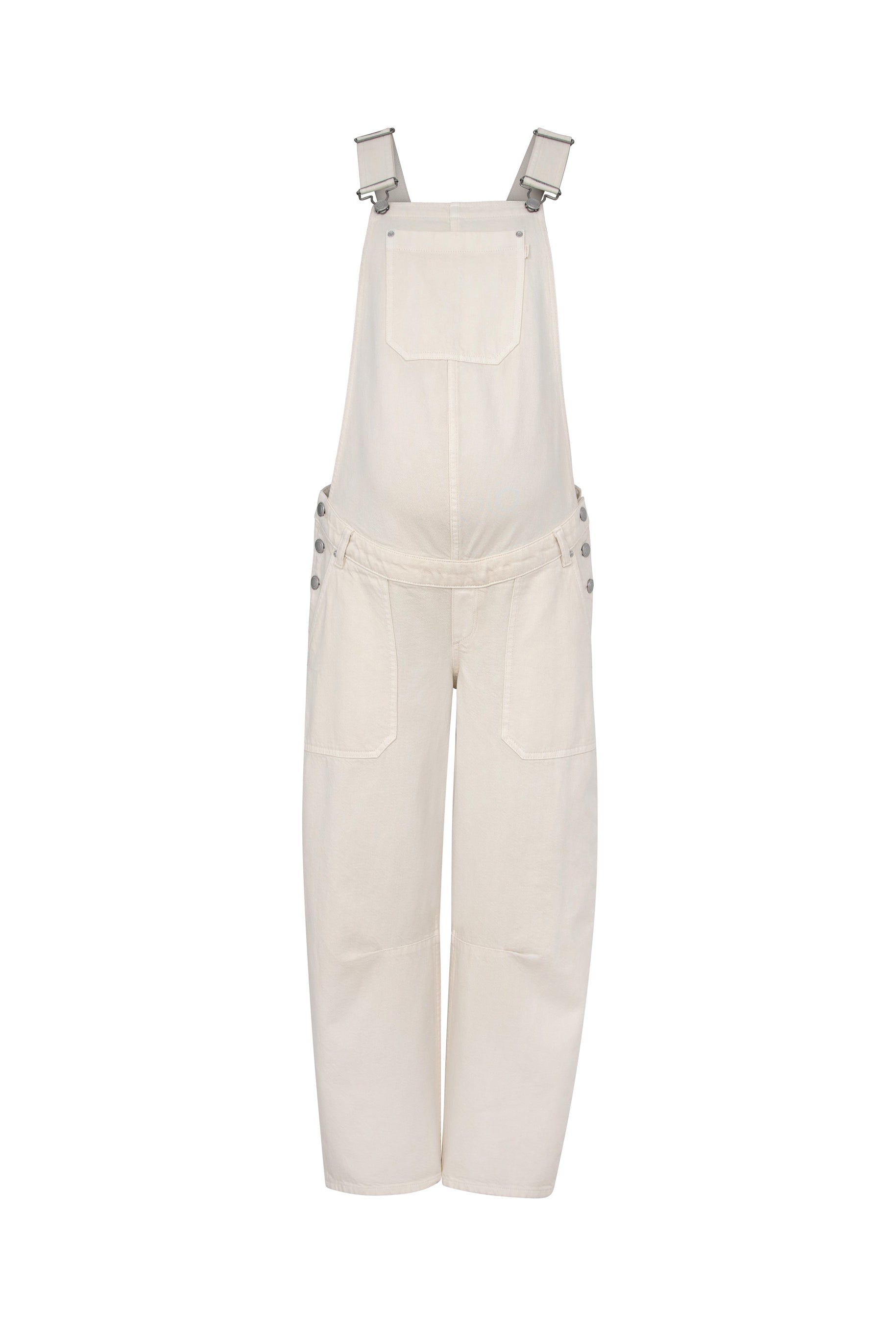 Beige overalls on a white background