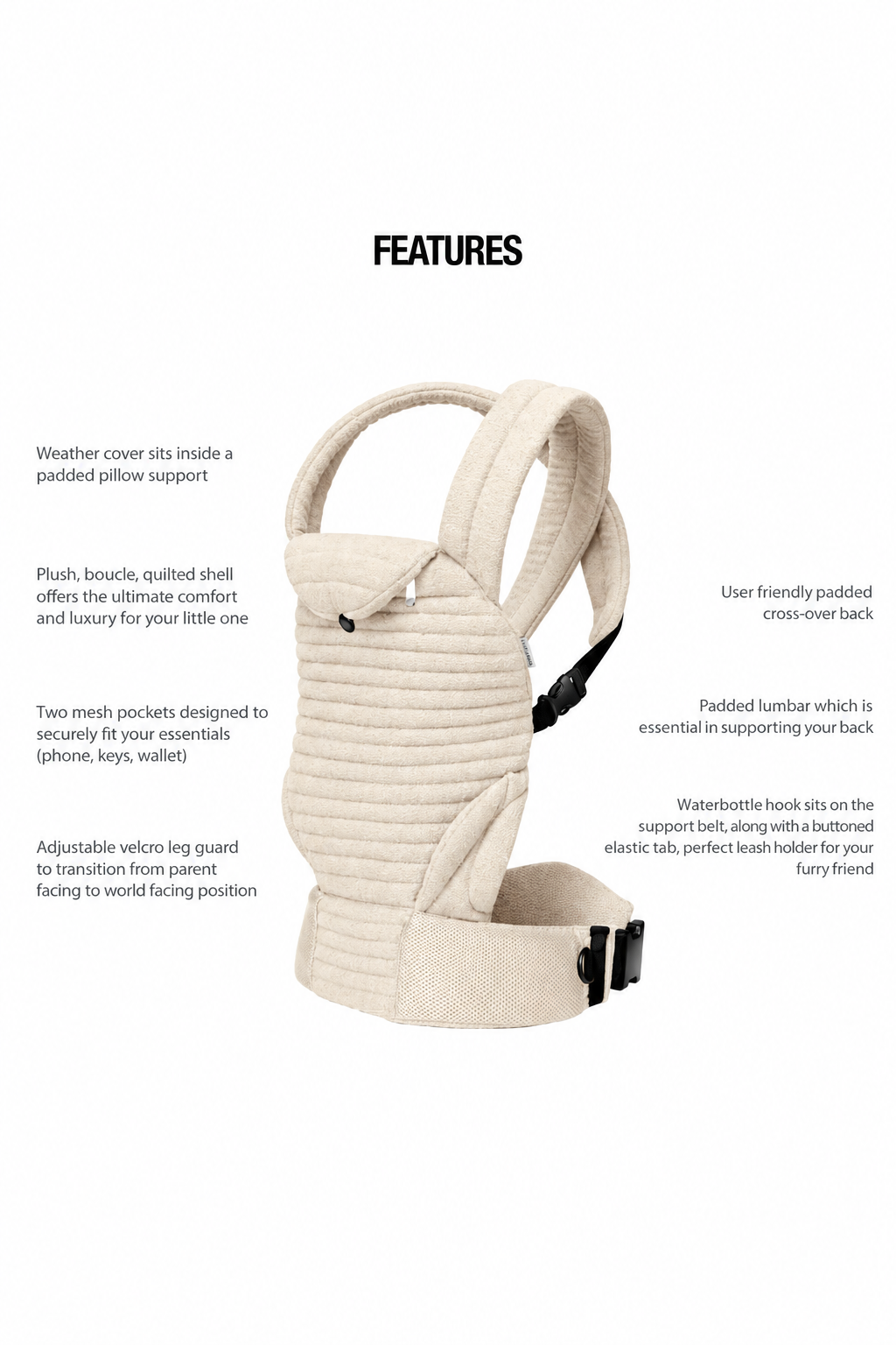 BUMPSUIT X LAURYN BOSSTICK - The Armadillo Baby Carrier - Cloud