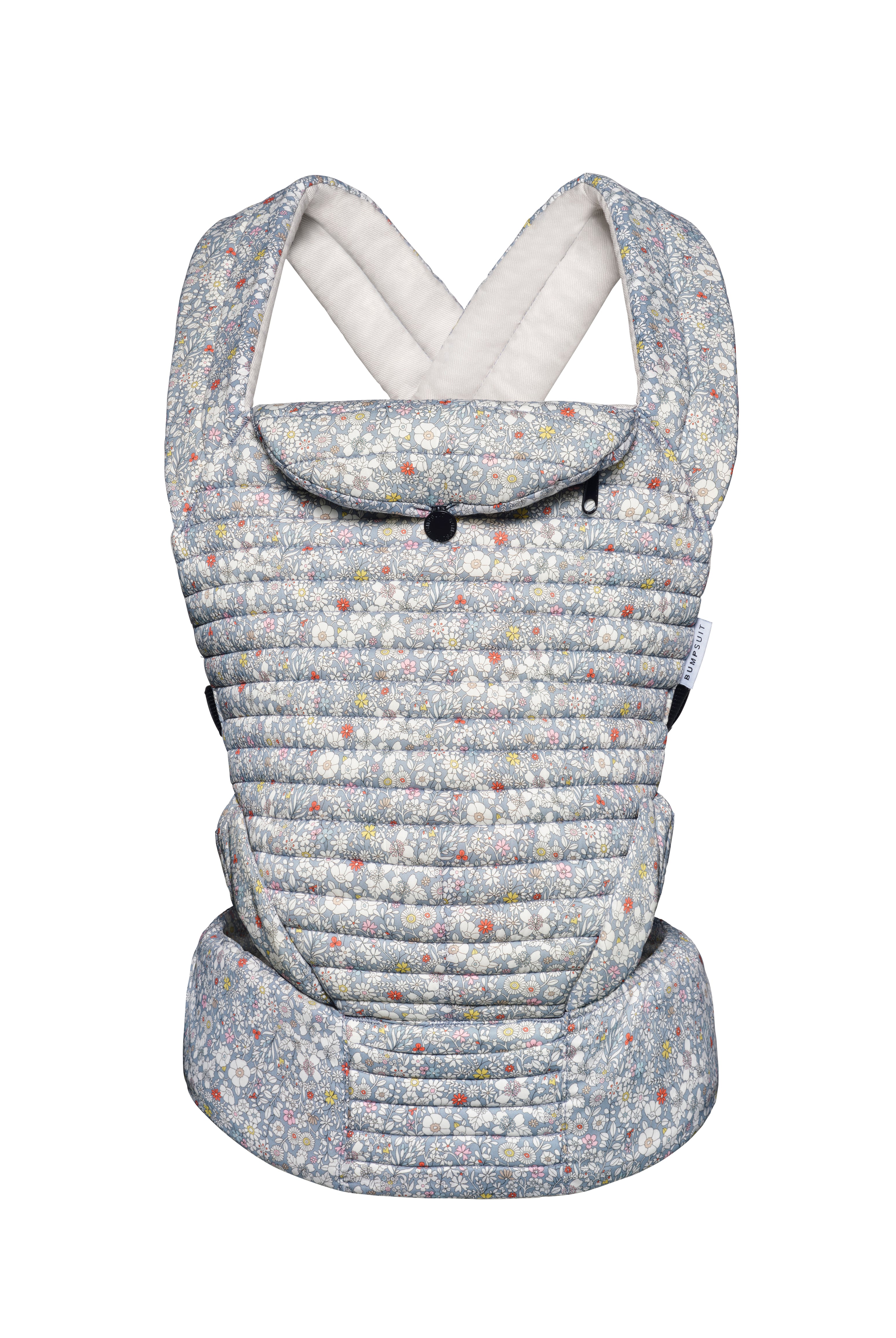 the armadillo baby carrier  by Bumpsuit in liberty blue Junes Meadow