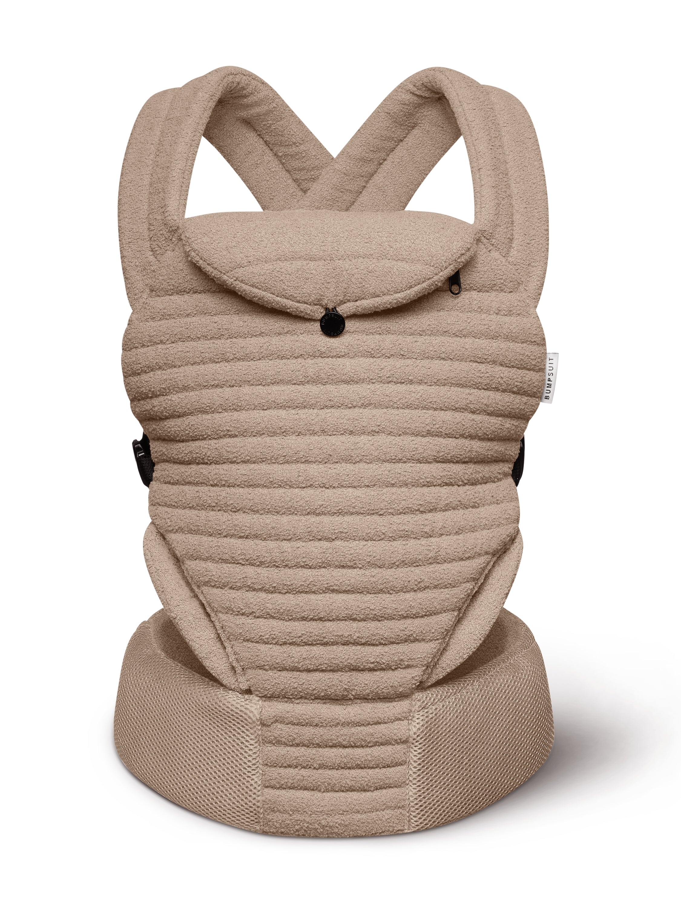 armadillo baby carrier in oyster color on white background