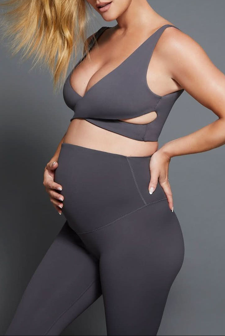perfect movement wrap bra slate nina agdal bumpsuit activewear