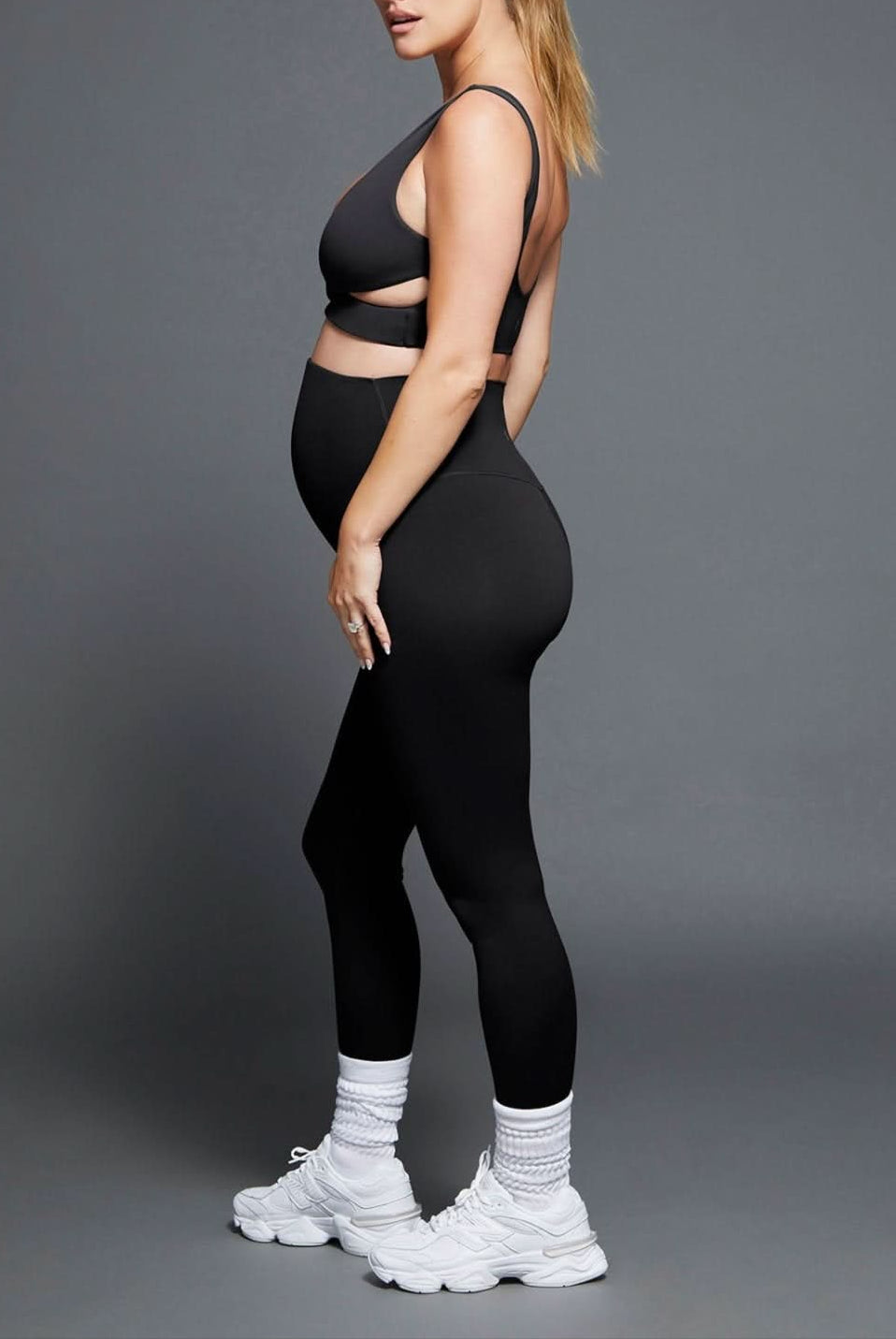 bumpsuit activewear perfect movement maternity legging in slate