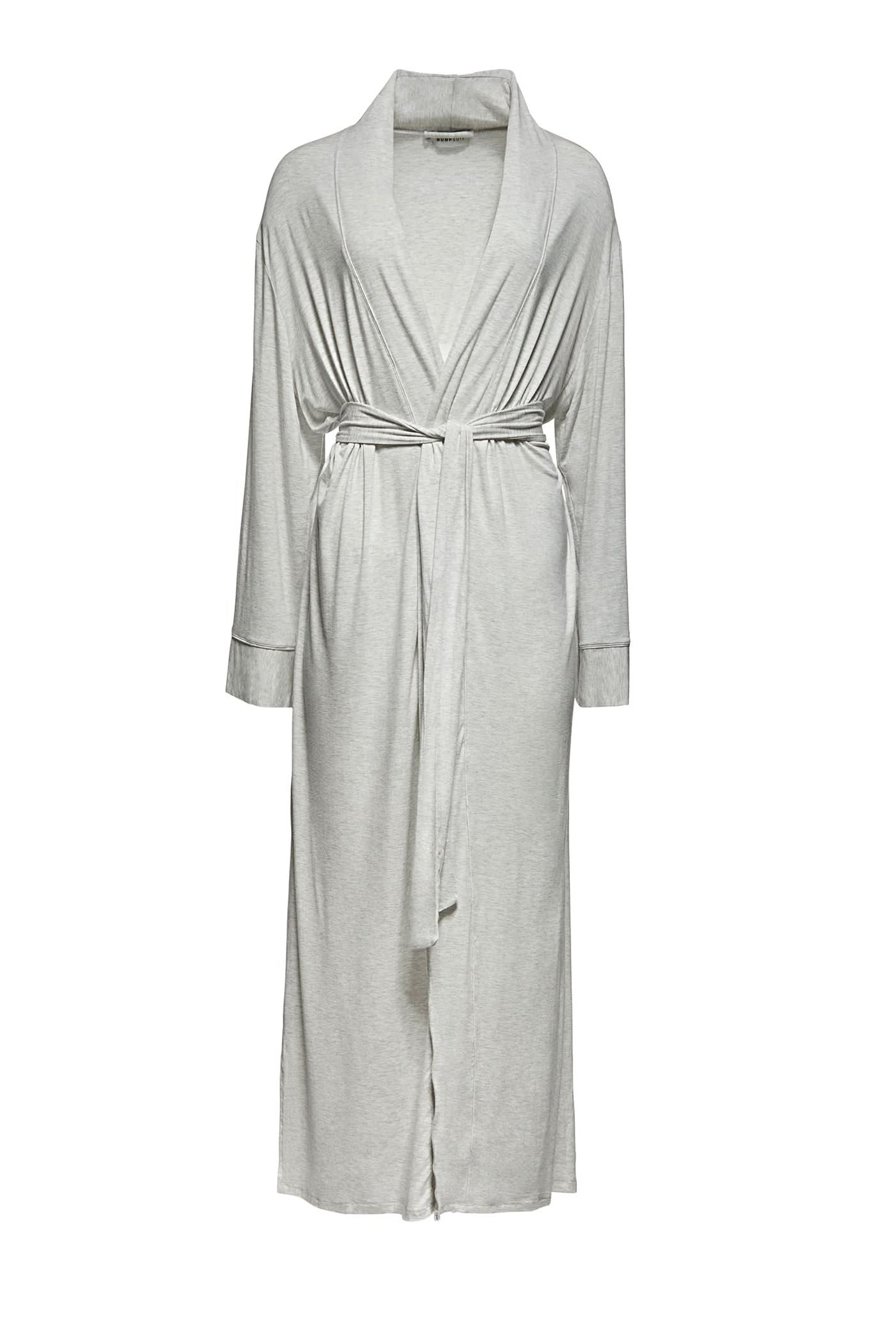 Bumpsuit Maternity Loungewear The Cloud robe in Heather Grey