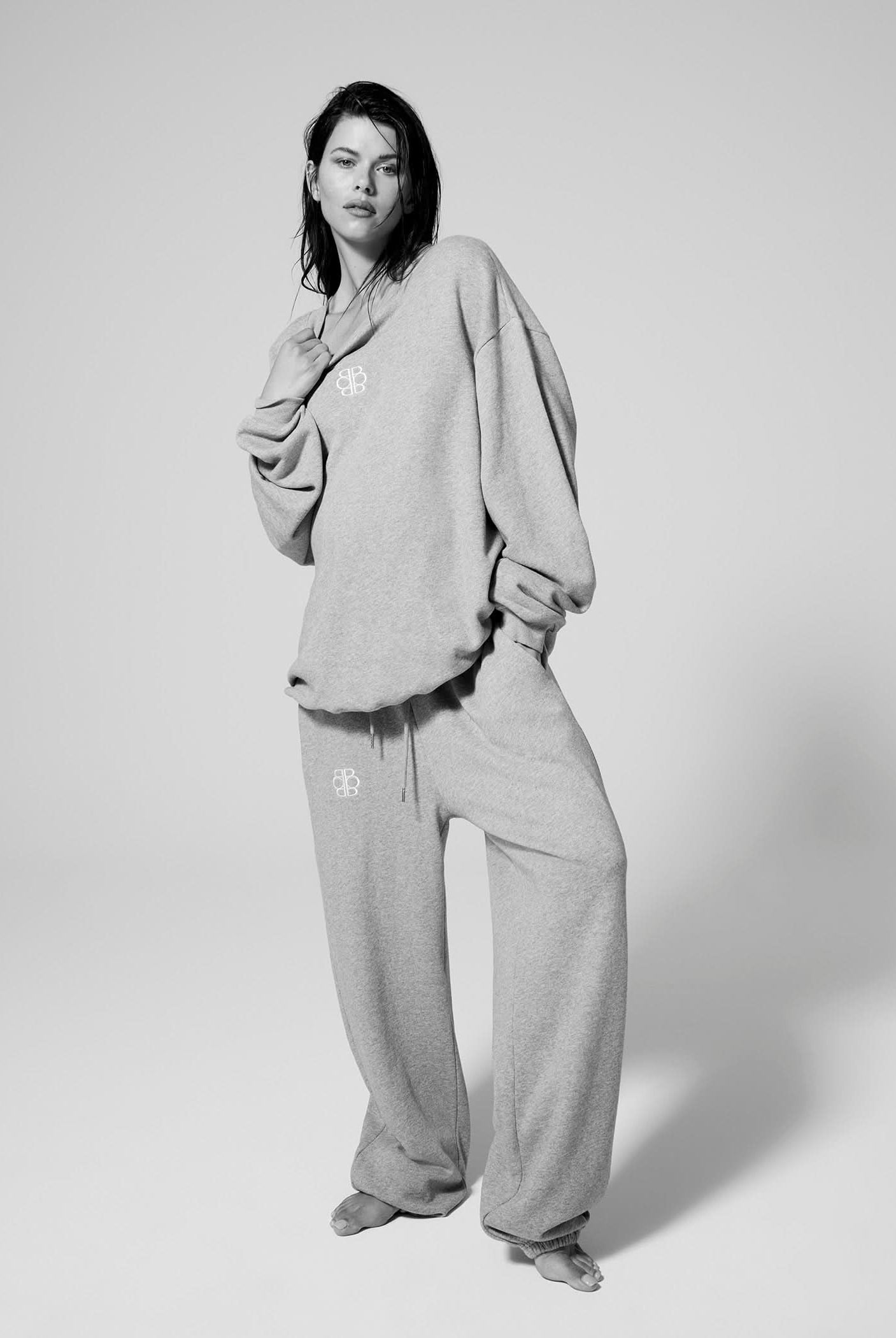Bumpsuit Maternity Classic Terry Sweatpant in Heather Grey