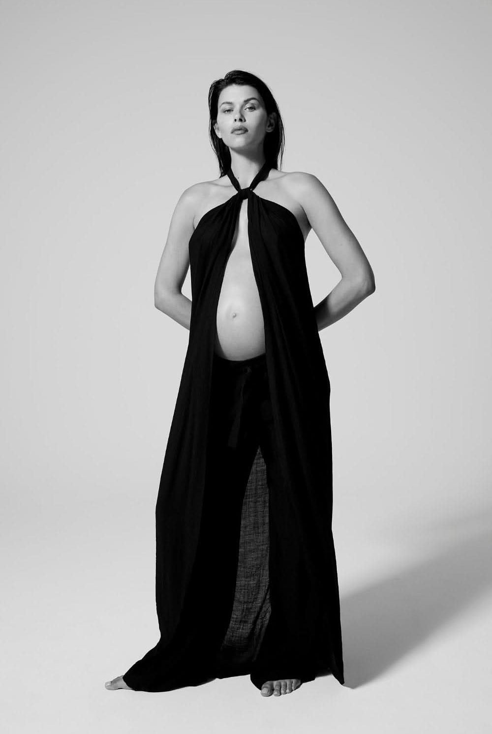 bumpsuit maternity georgia fowler the scarf top in black