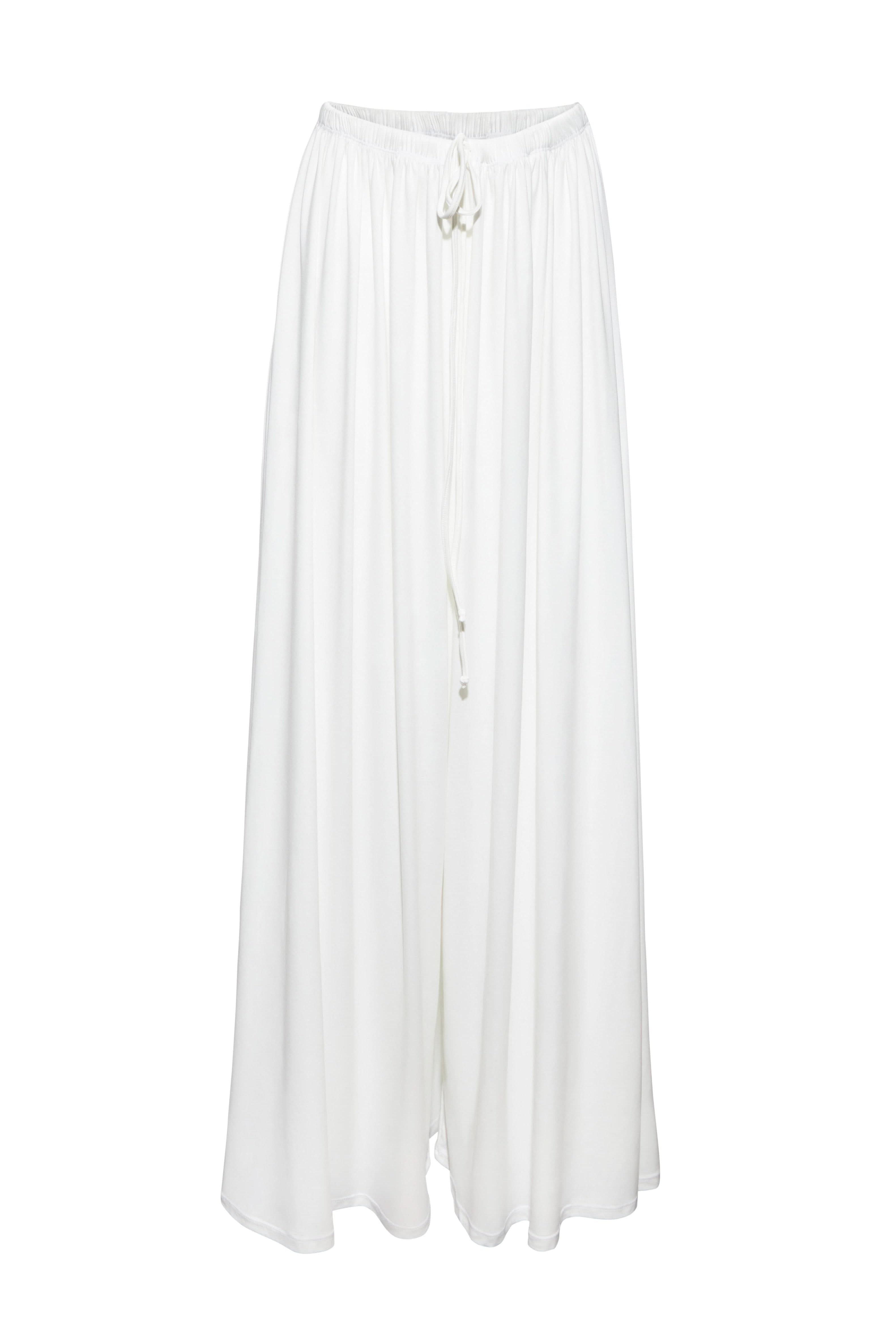 Bumpsuit Maternity Loungewear The Cloud Drawstring Wide Leg Parachute Pant in Ivory
