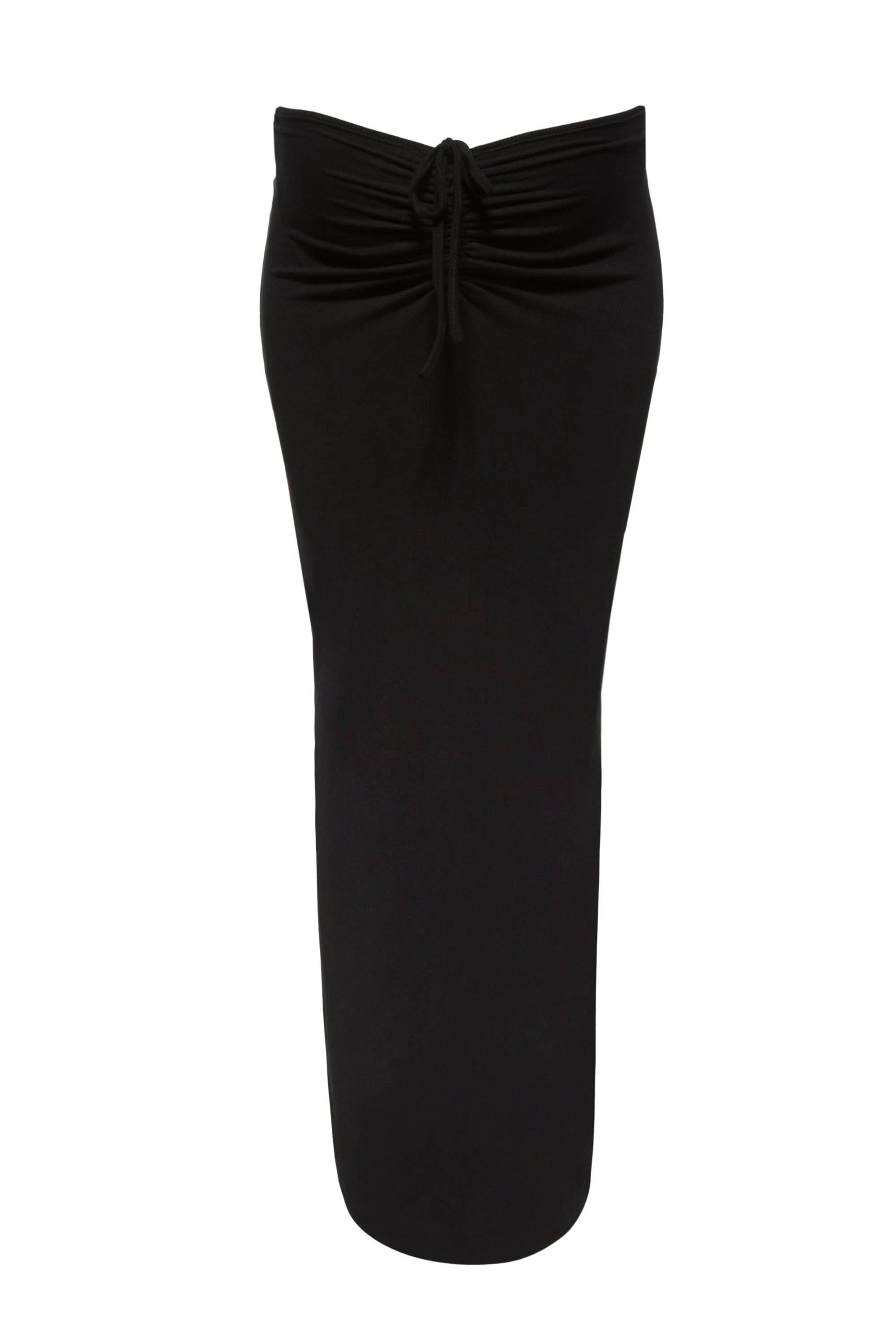 Bumpsuit Maternity Soft Rib Maxi Skirt in Black