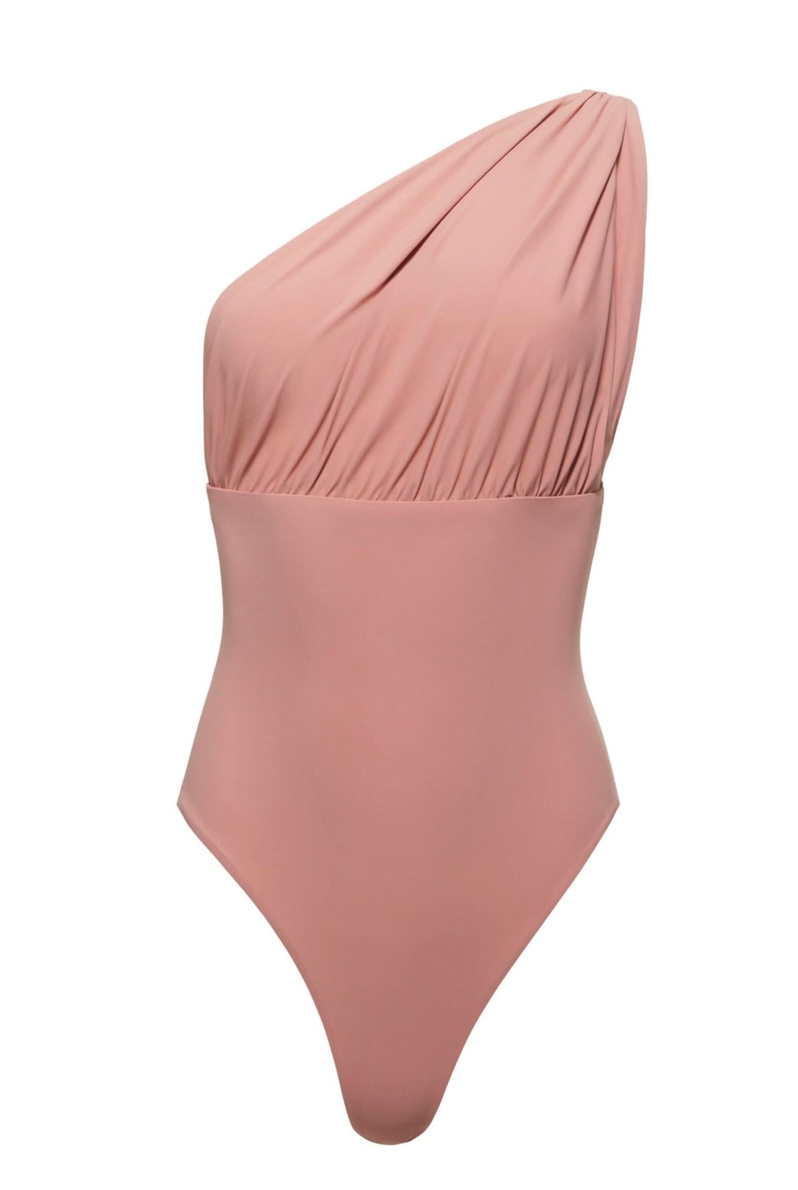 Bumpsuit Maternity Swimwear the jagger one shoulder nursing friendly one piece swimsuit in dusty rose