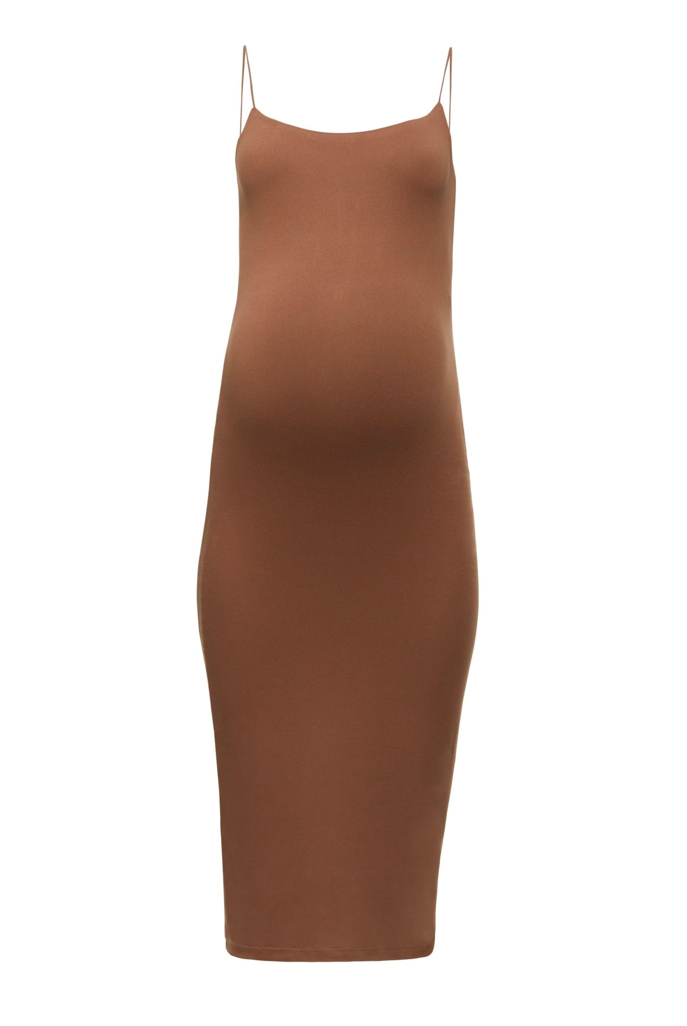 Bumpsuit Maternity The Brigitte Midi Dress in Mocha