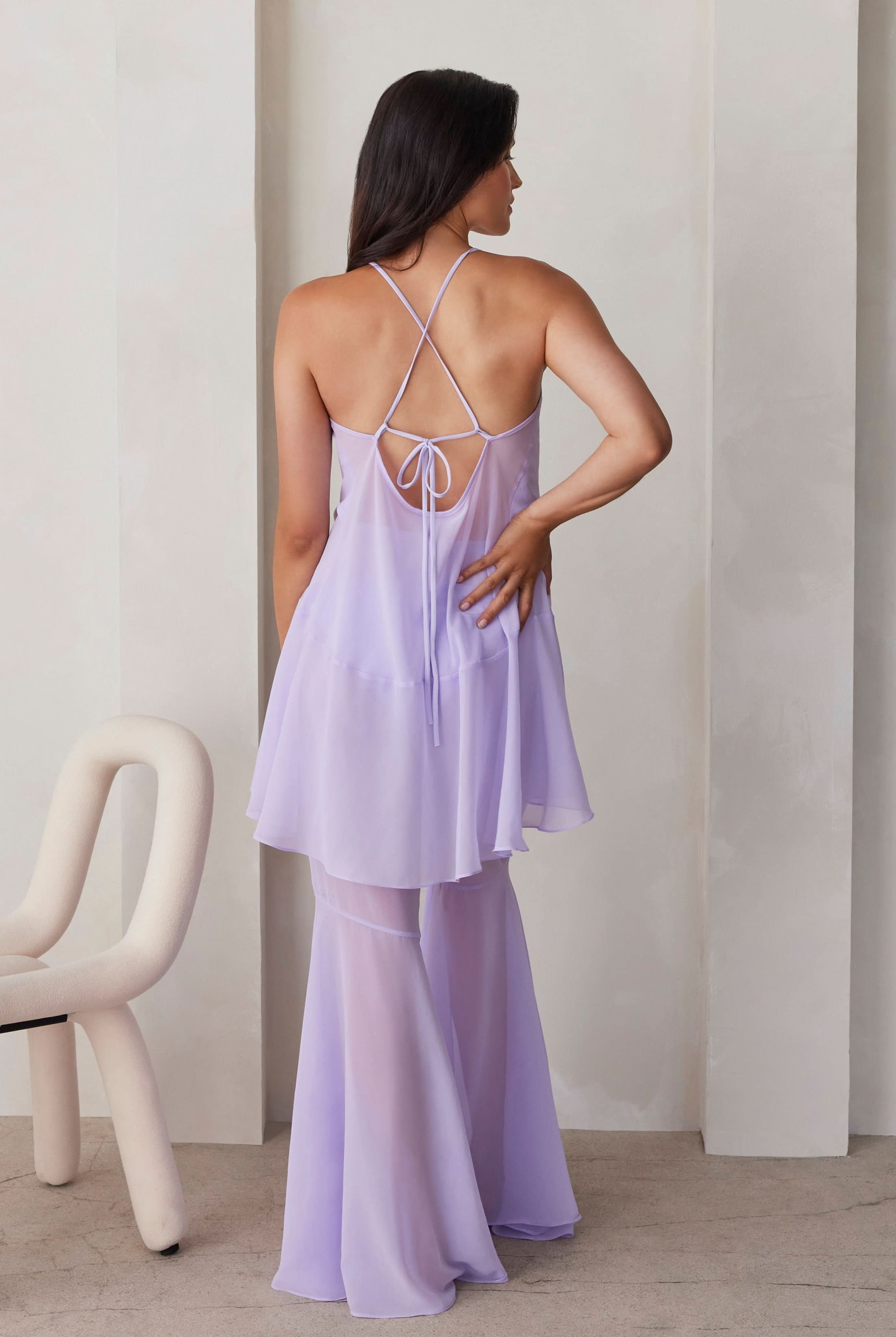 Bumpsuit Maternity the chiffon babydoll top in lilac