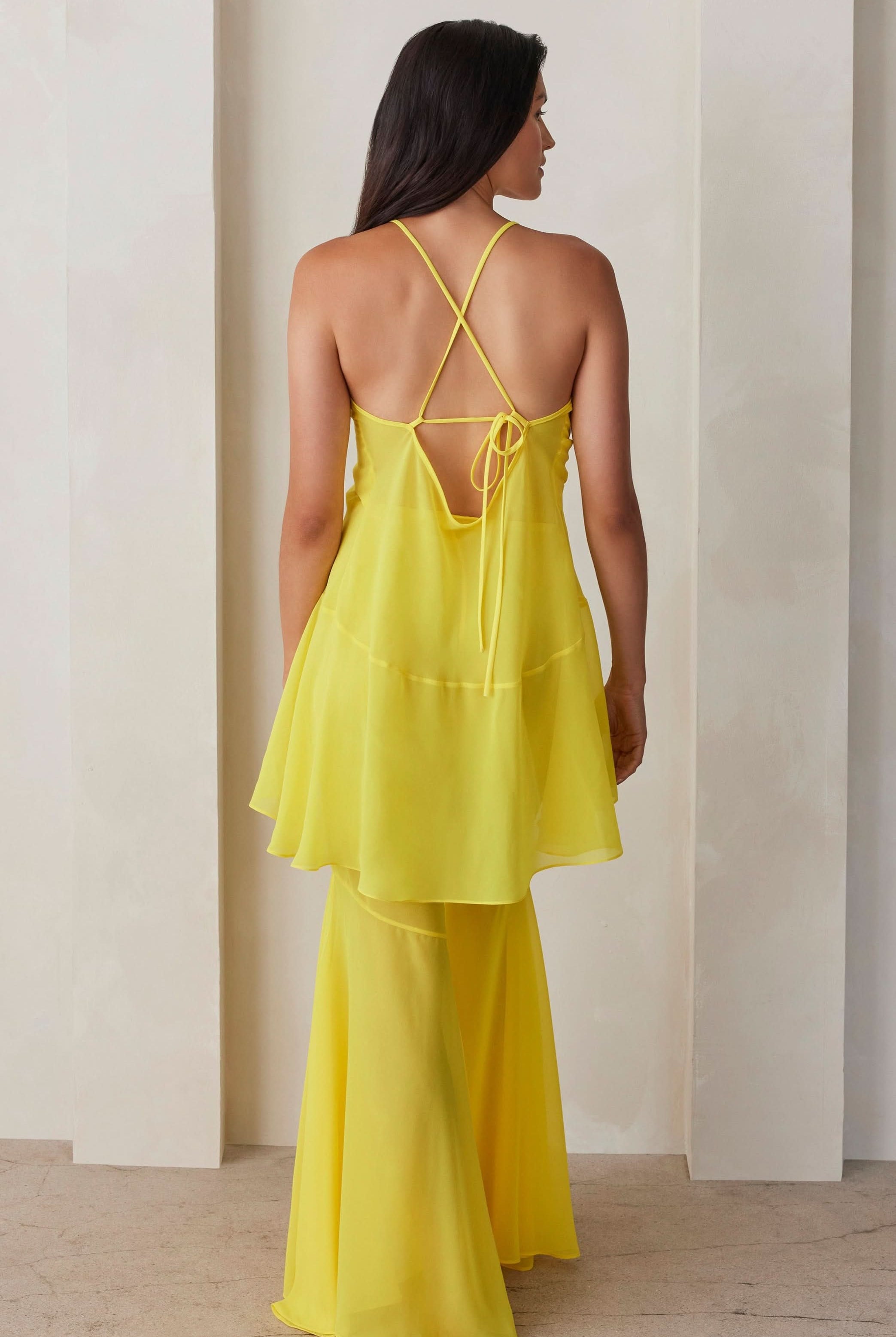 Bumpsuit Maternity the chiffon babydoll top in yellow