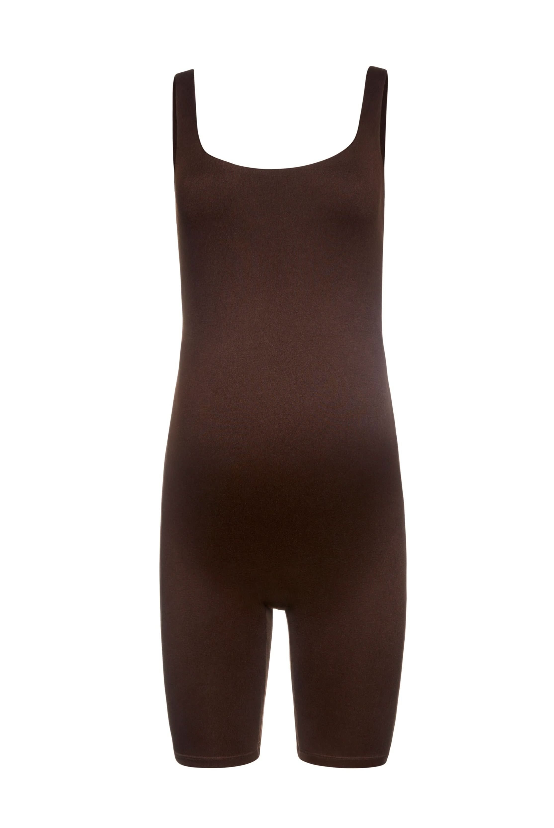 Bumpsuit Maternity The Cindy Romper Jumpsuit in Chocolate