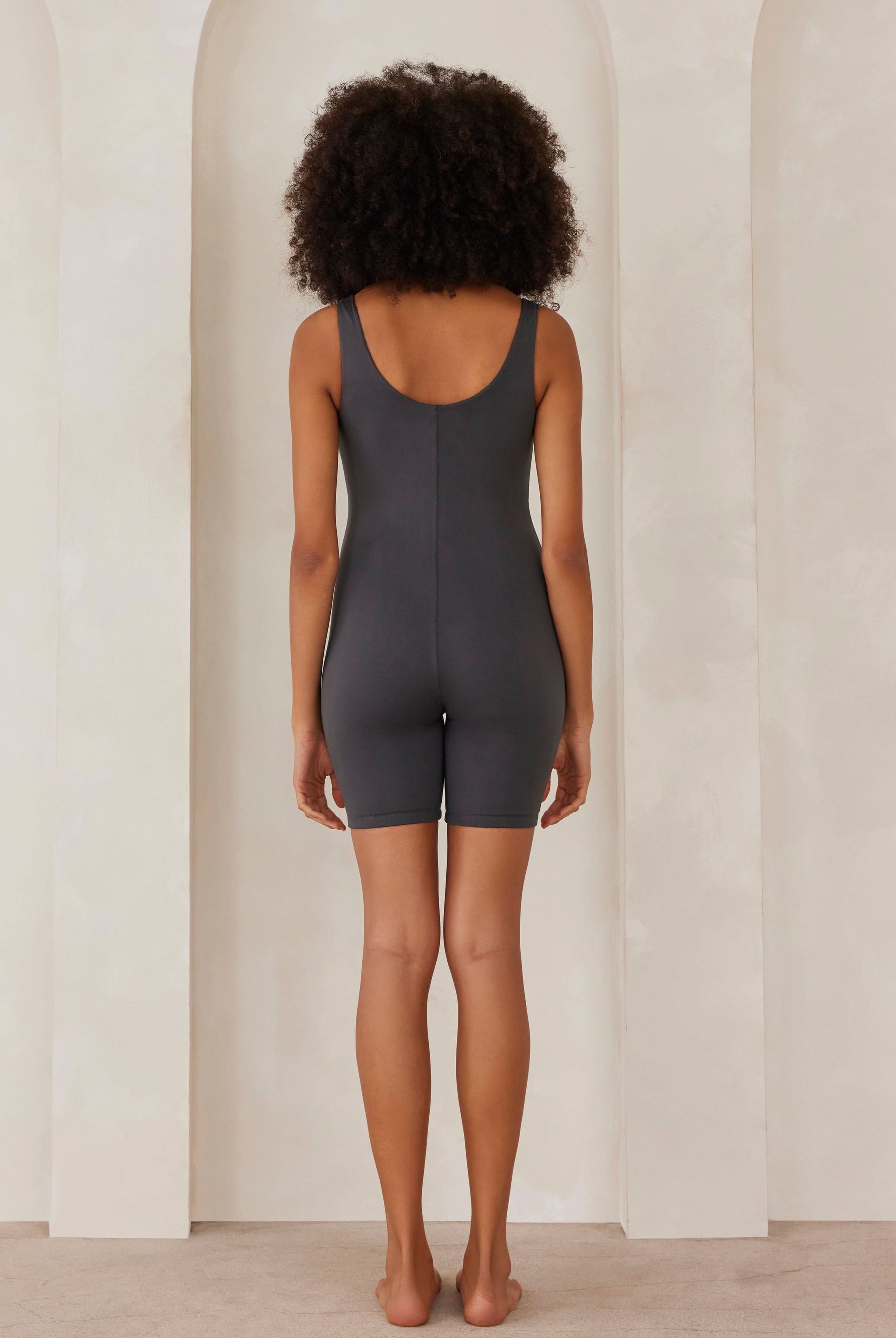 Bumpsuit Maternity The Cindy Scoop Neck Romper in Slate