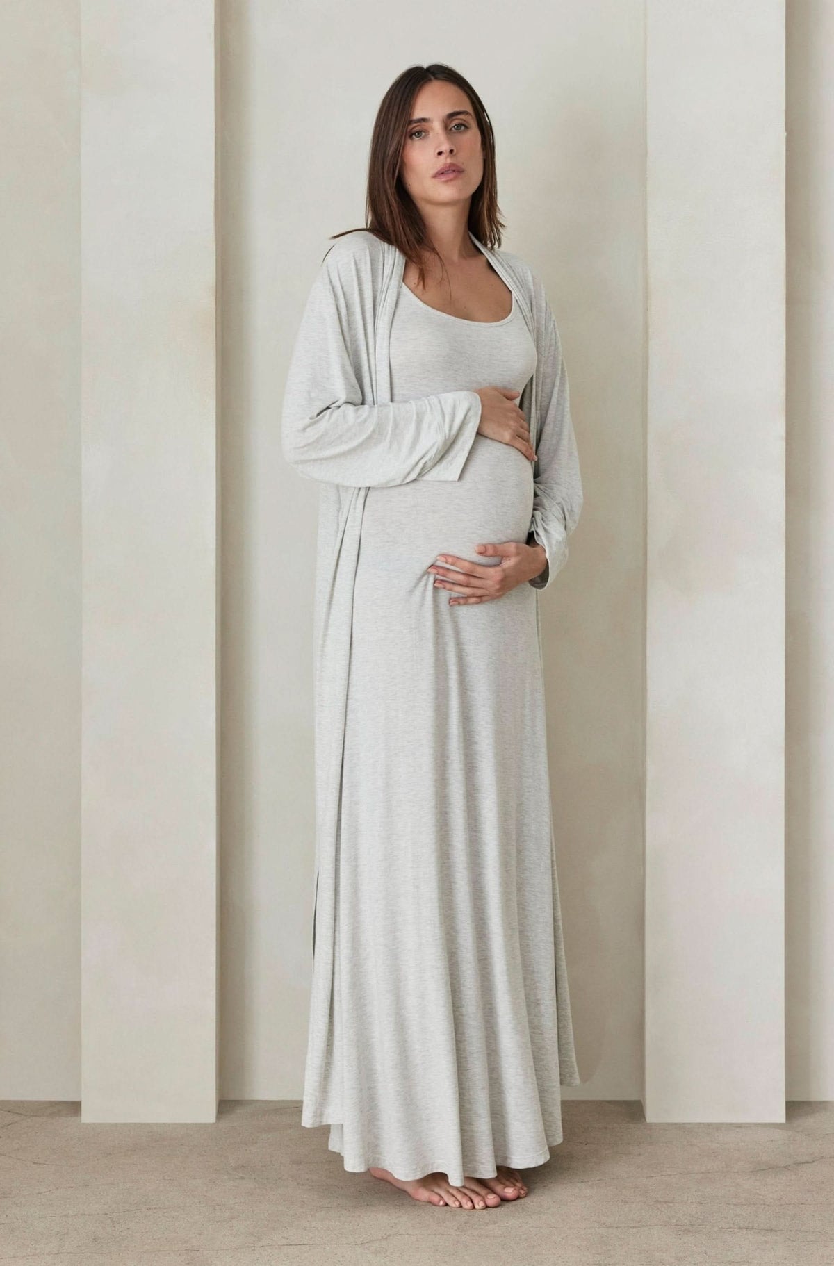 grey cotton maxi dress The Cloud Size:EU 36.5 Stateside Women's Size M Men 2 Piece Suit Womens dresses the Angeline dress is