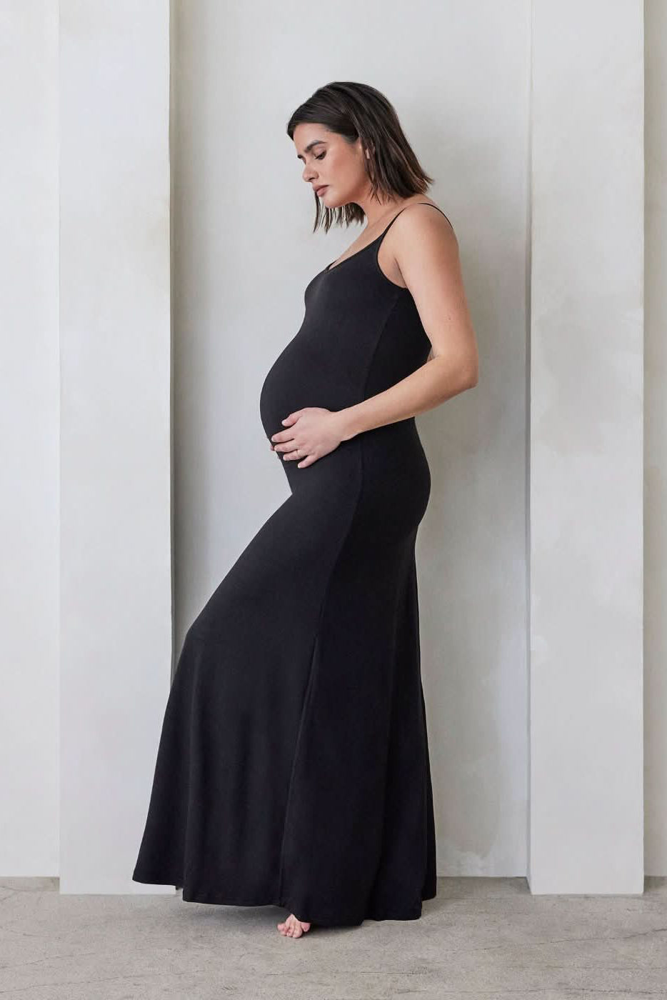 Bumpsuit Maternity the cloud maxi dress in black