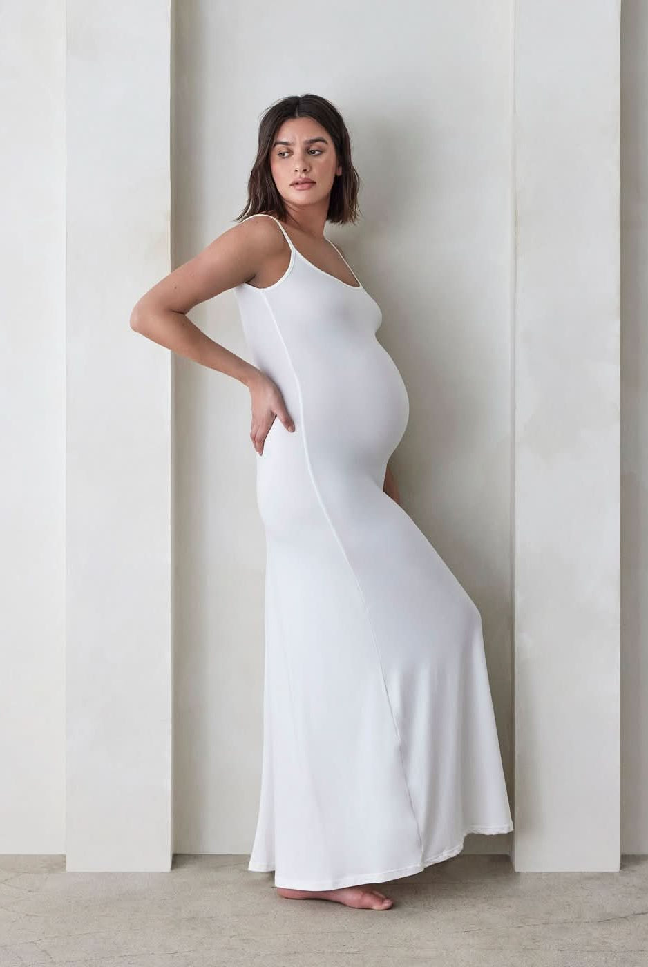 The Bumpsuit Maternity The Cloud Maxi Dress in Ivory