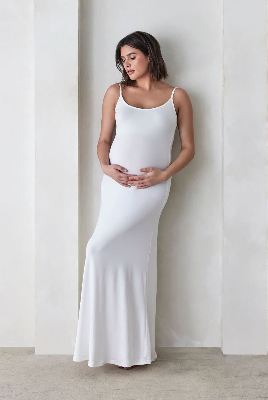 The Bumpsuit Maternity The Cloud Maxi Dress in Ivory