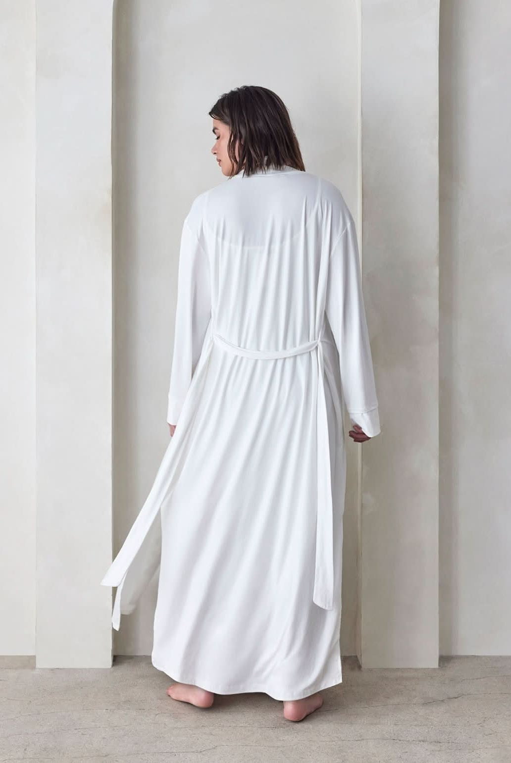 Bumpsuit Maternity Loungewear The Cloud Robe in Ivory