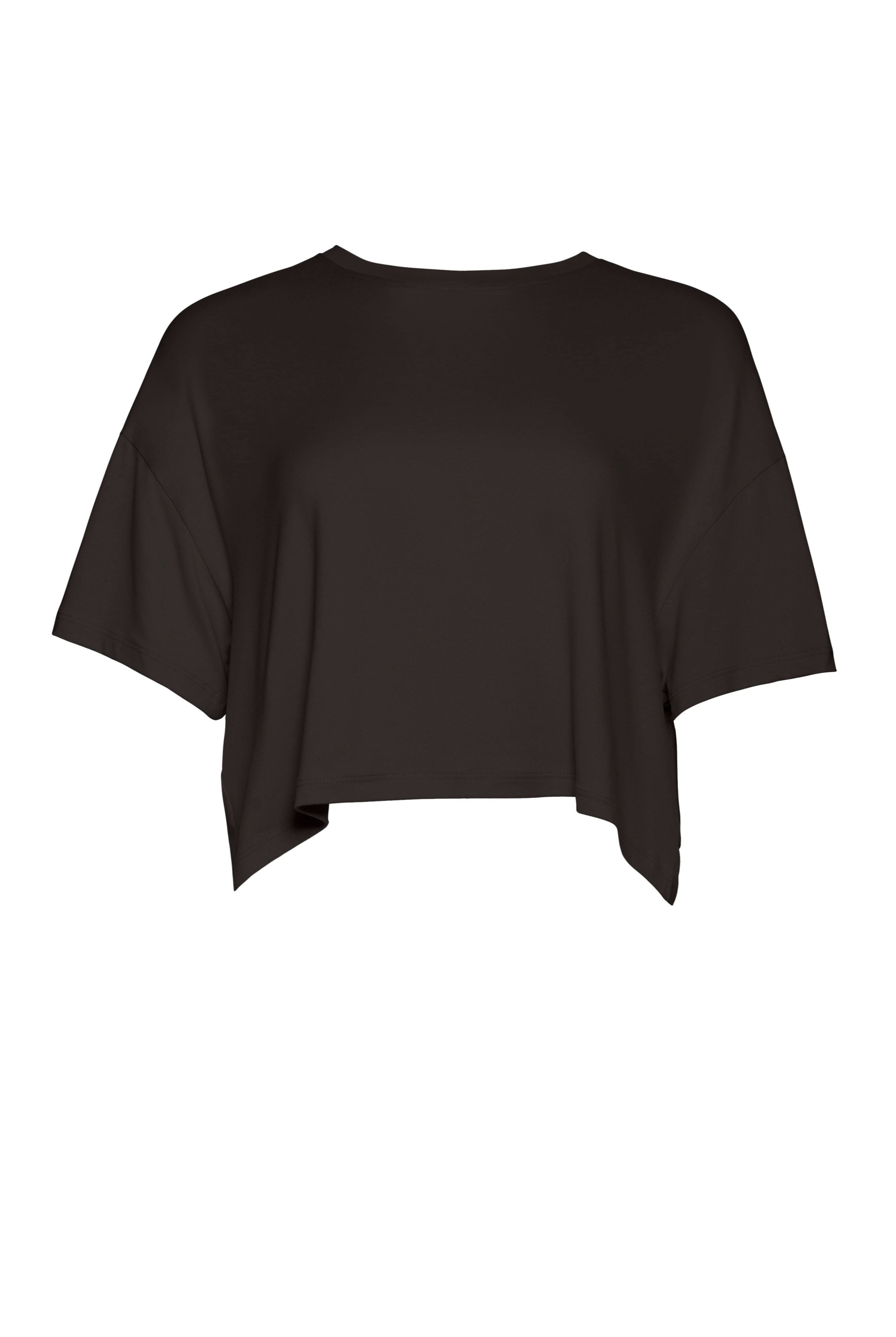 Bumpsuit Maternity The Cloud Short Sleeve Crop Tee in Black