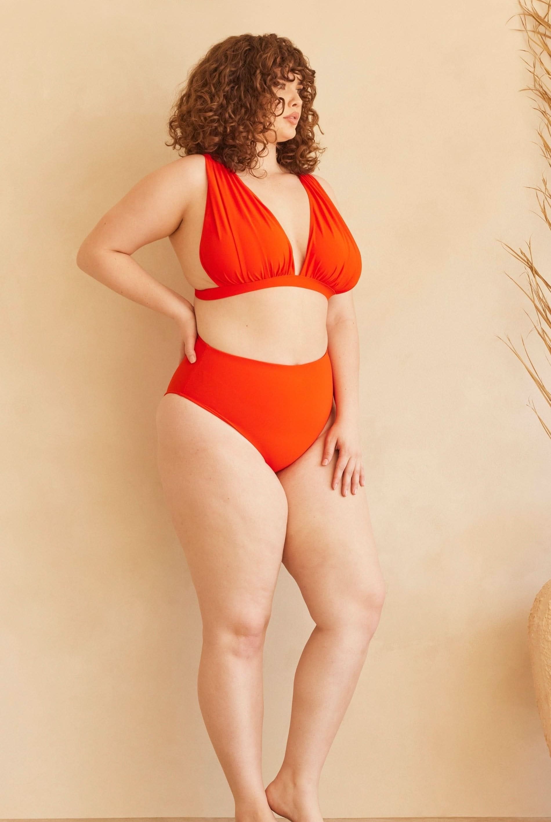 The Bumpsuit Maternity The Edie High Waist Swim Bottom in Scarlett