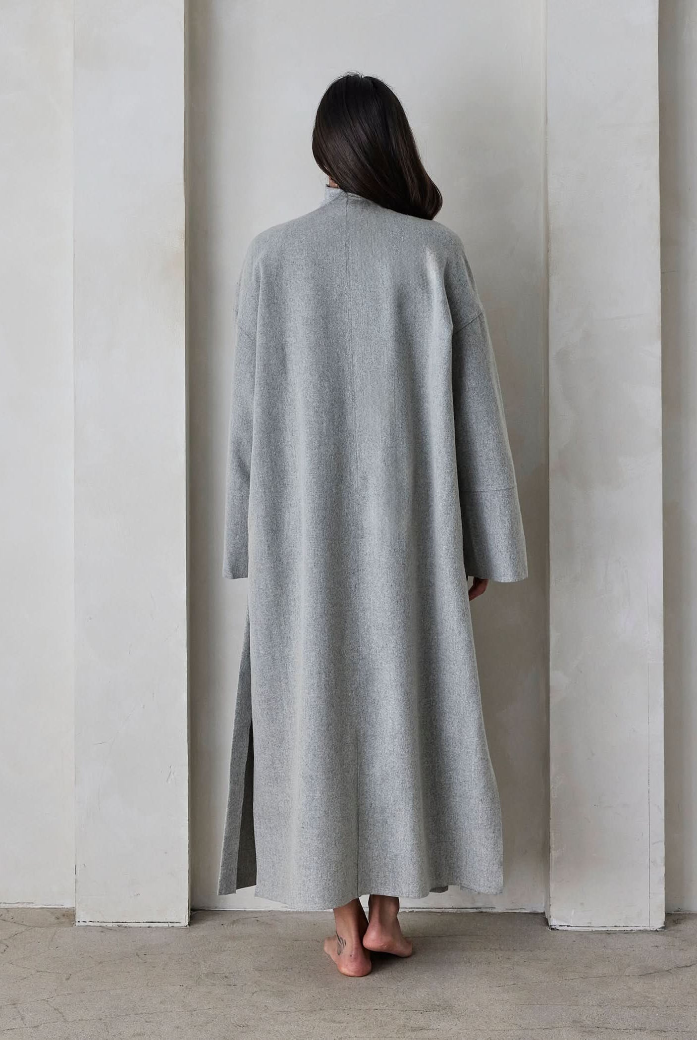 bumpsuit maternity the grace wool coat in heather grey