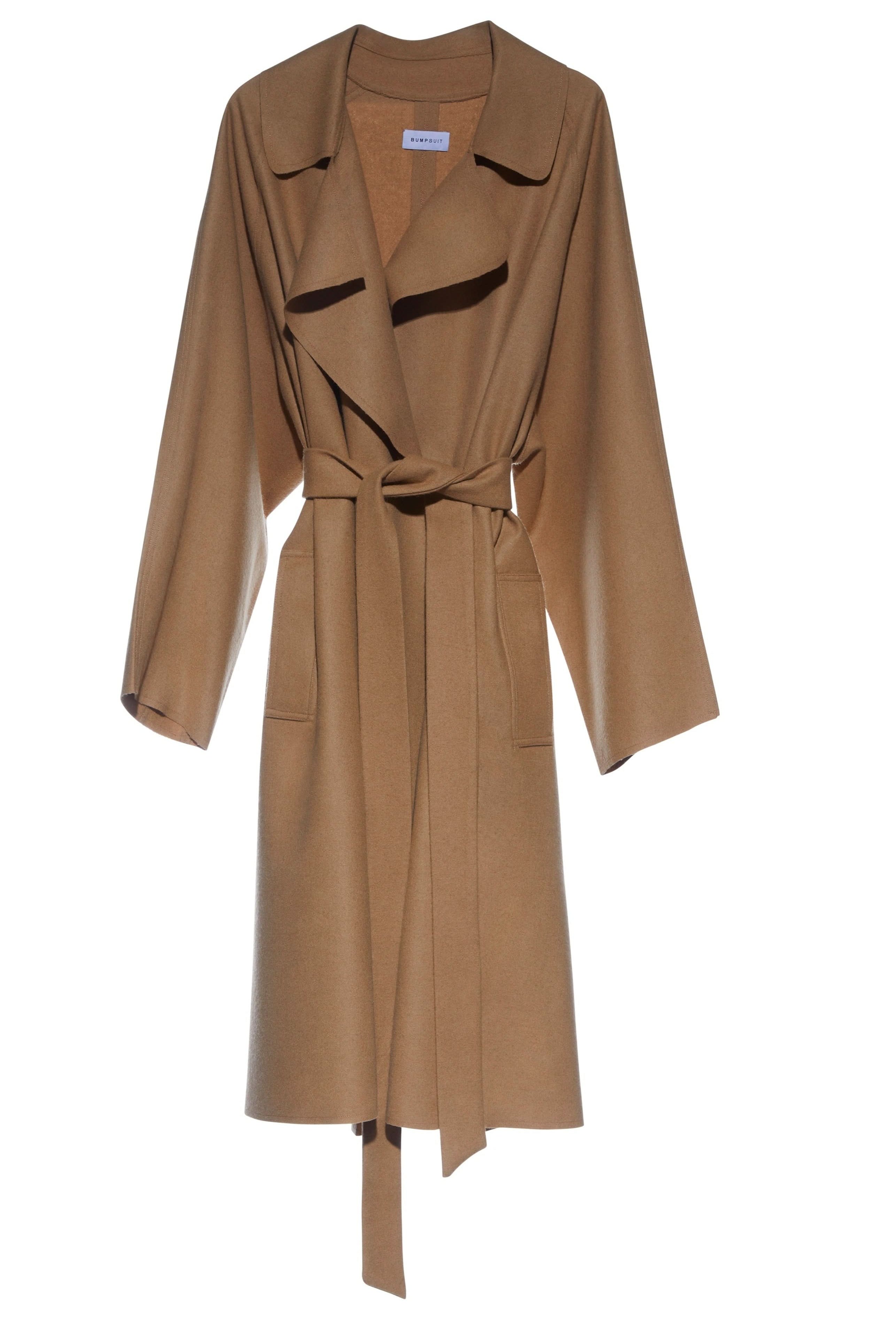 Bumpsuit Maternity The Jacqueline belted wool coat in camel