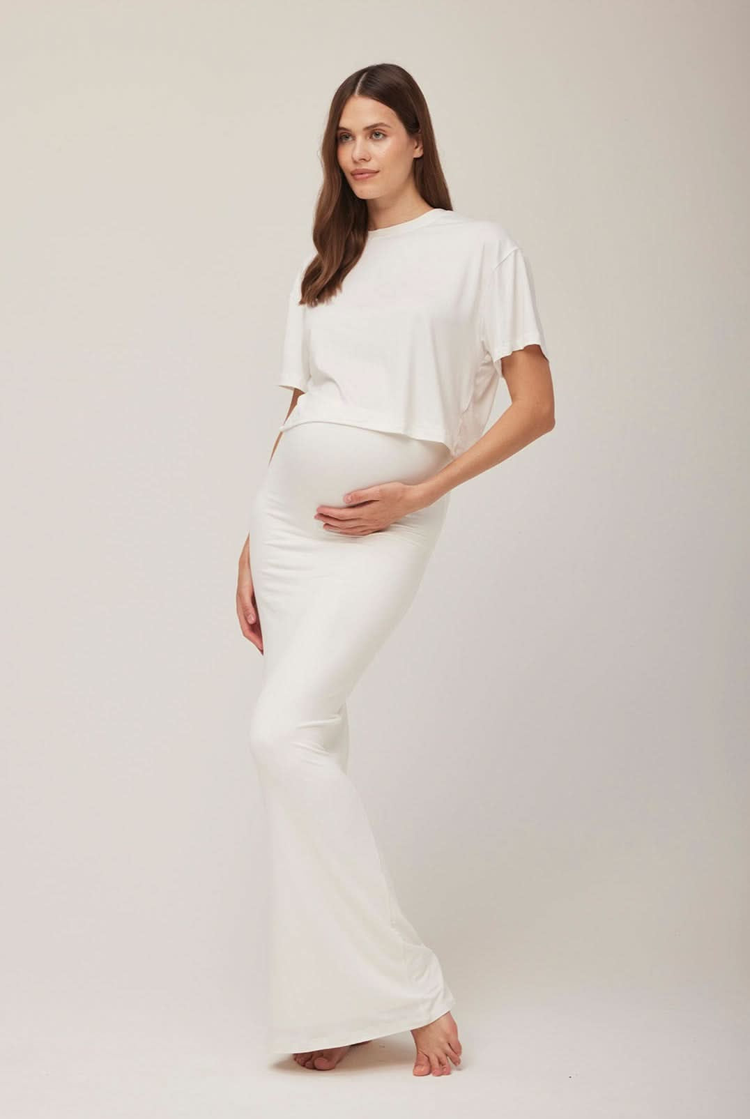 Bumpsuit Maternity the long skirt in ivory