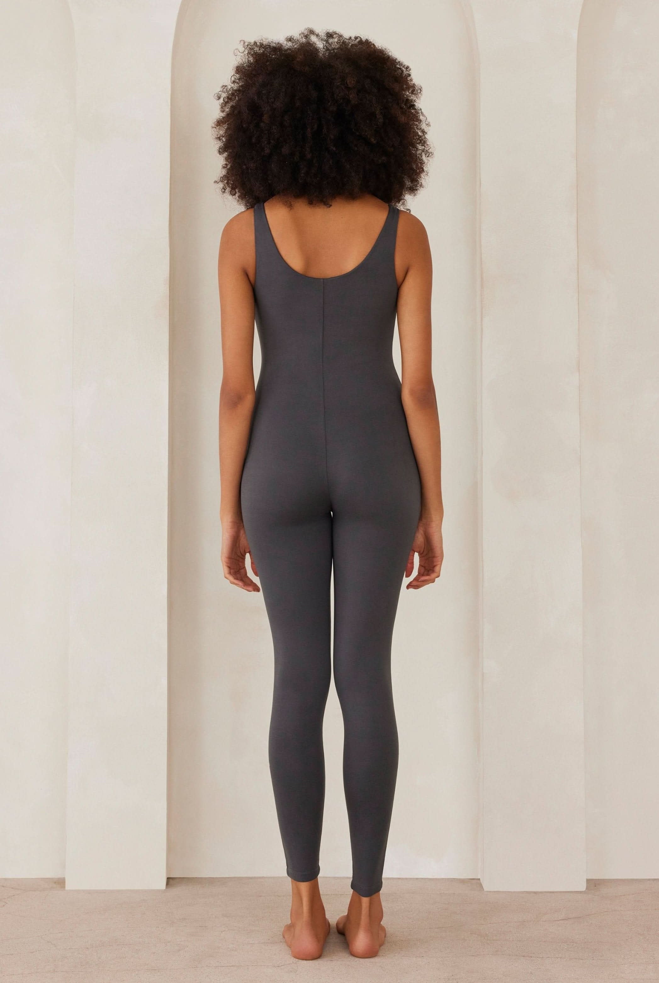 bumpsuit maternity the lucy scoop neck sleeveless jumpsuit in slate