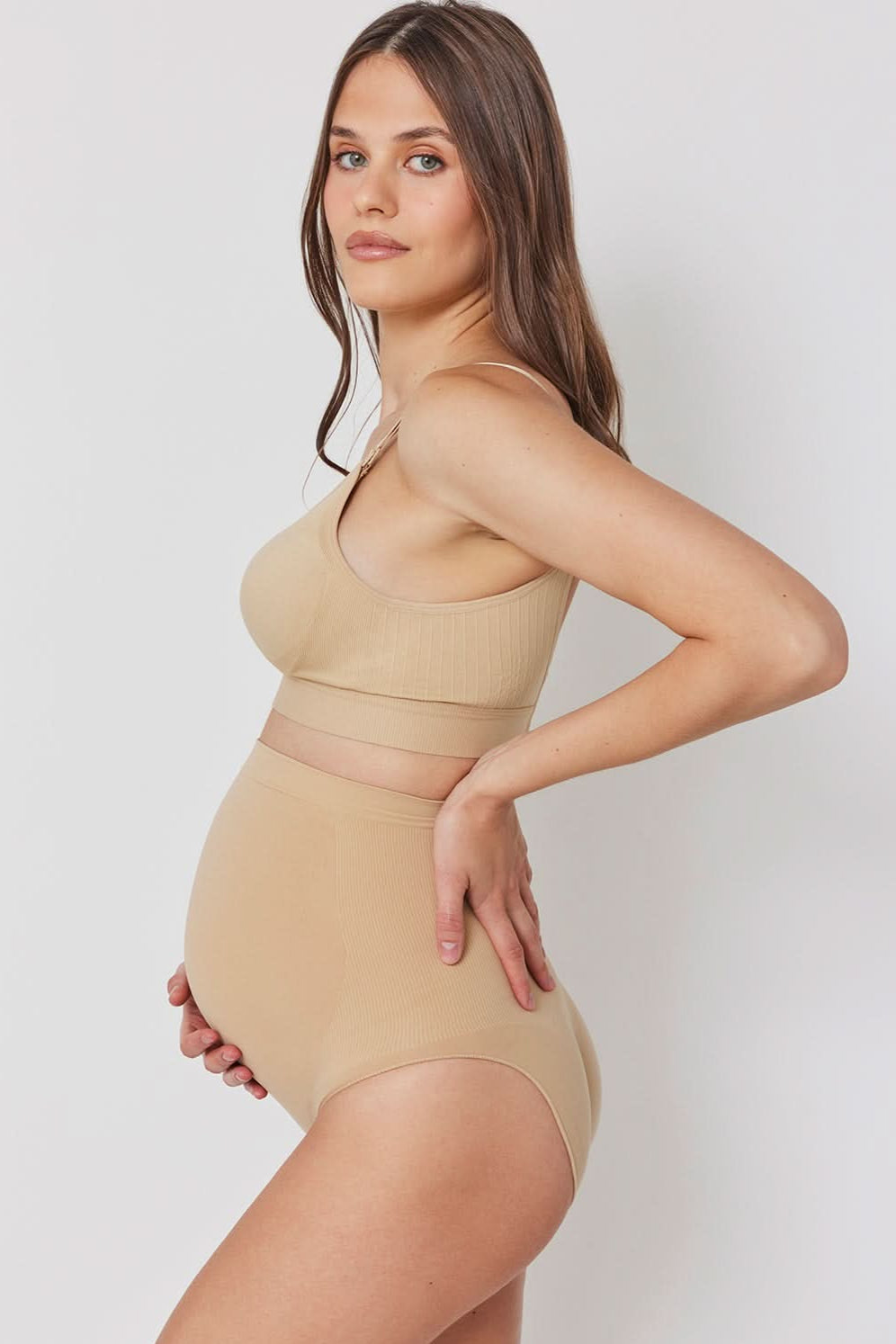 Bumpsuit Maternity The Maternity Support Brief in Beige