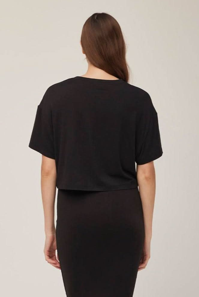 Bumpsuit Maternity The High Rise Midi Skirt in Black