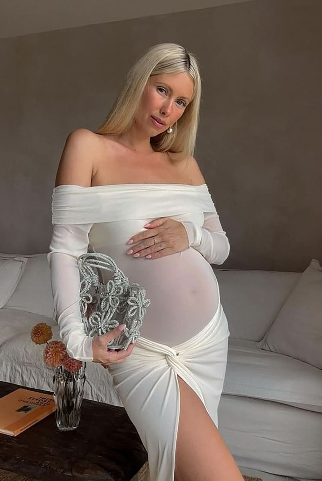 Bumpsuit Maternity x Lisa Danielle The Soft Mesh Top in Ivory