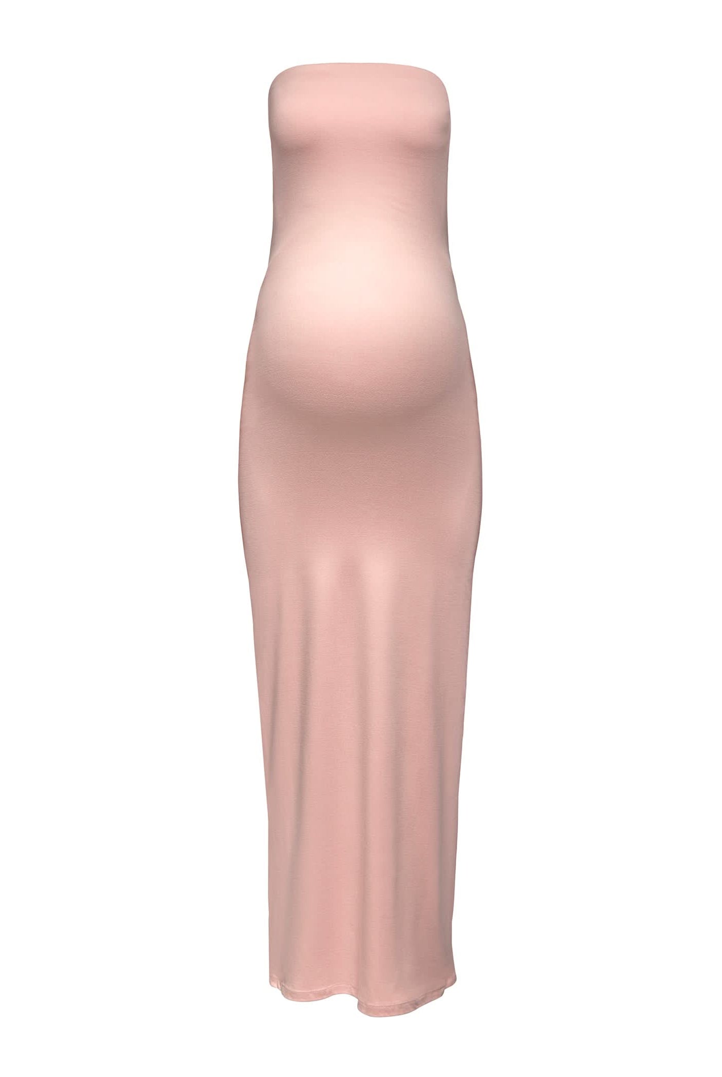 Bumpsuit Maternity The Zoe Strapless Maxi Dress in Dusty Pink