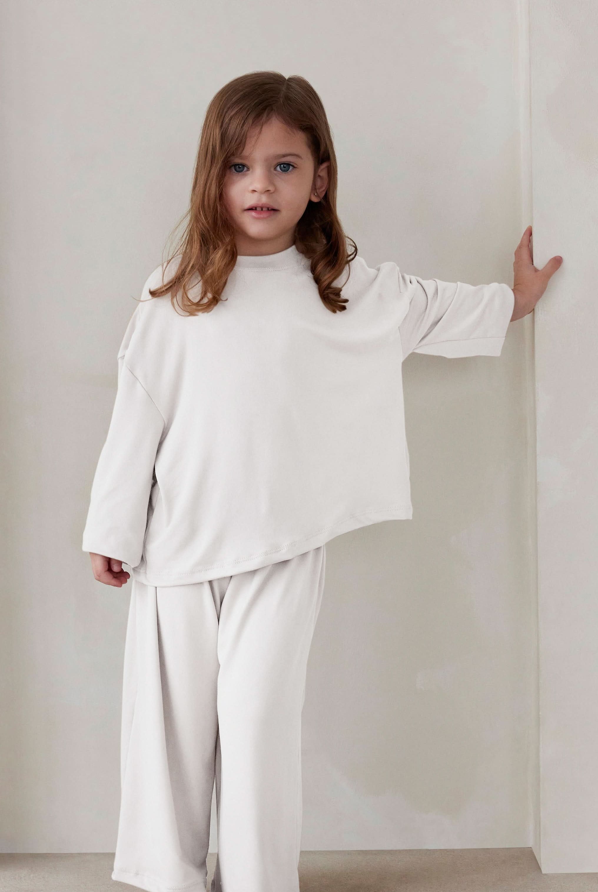 Bumpsuit The Cloud Kids Long Sleeve Tee in Ivory