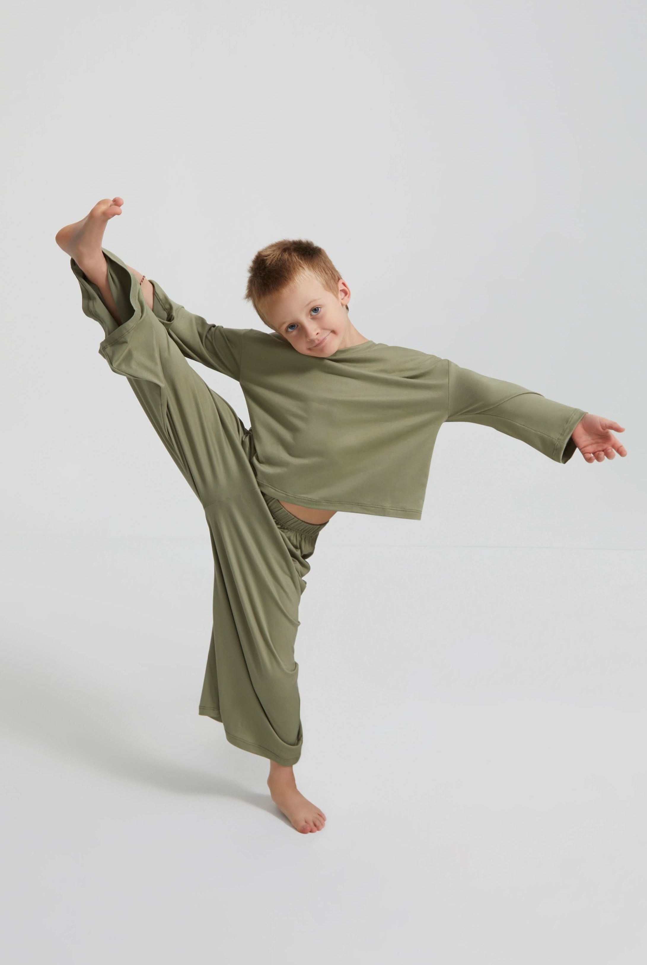 Bumpsuit the cloud kids pant in moss