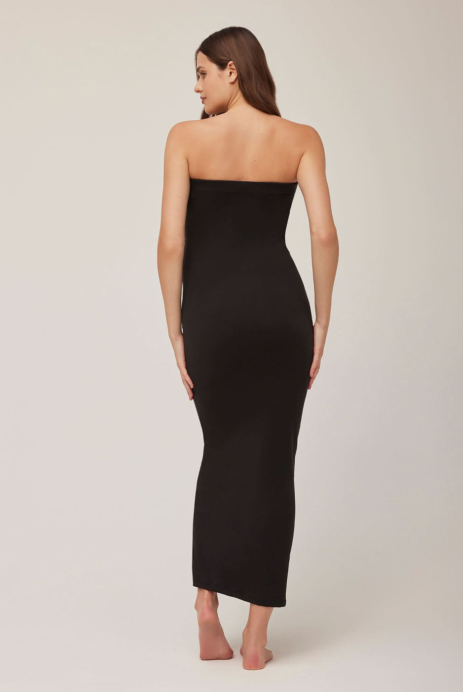 bumpsuit the zoe maxi maternity strapless dress in black