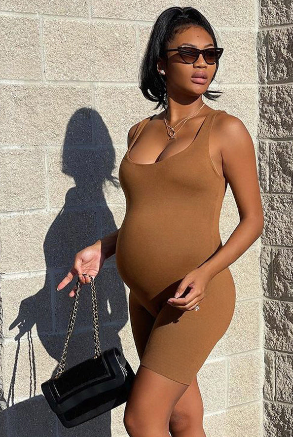 The Cindy Bumpsuit in Mocha