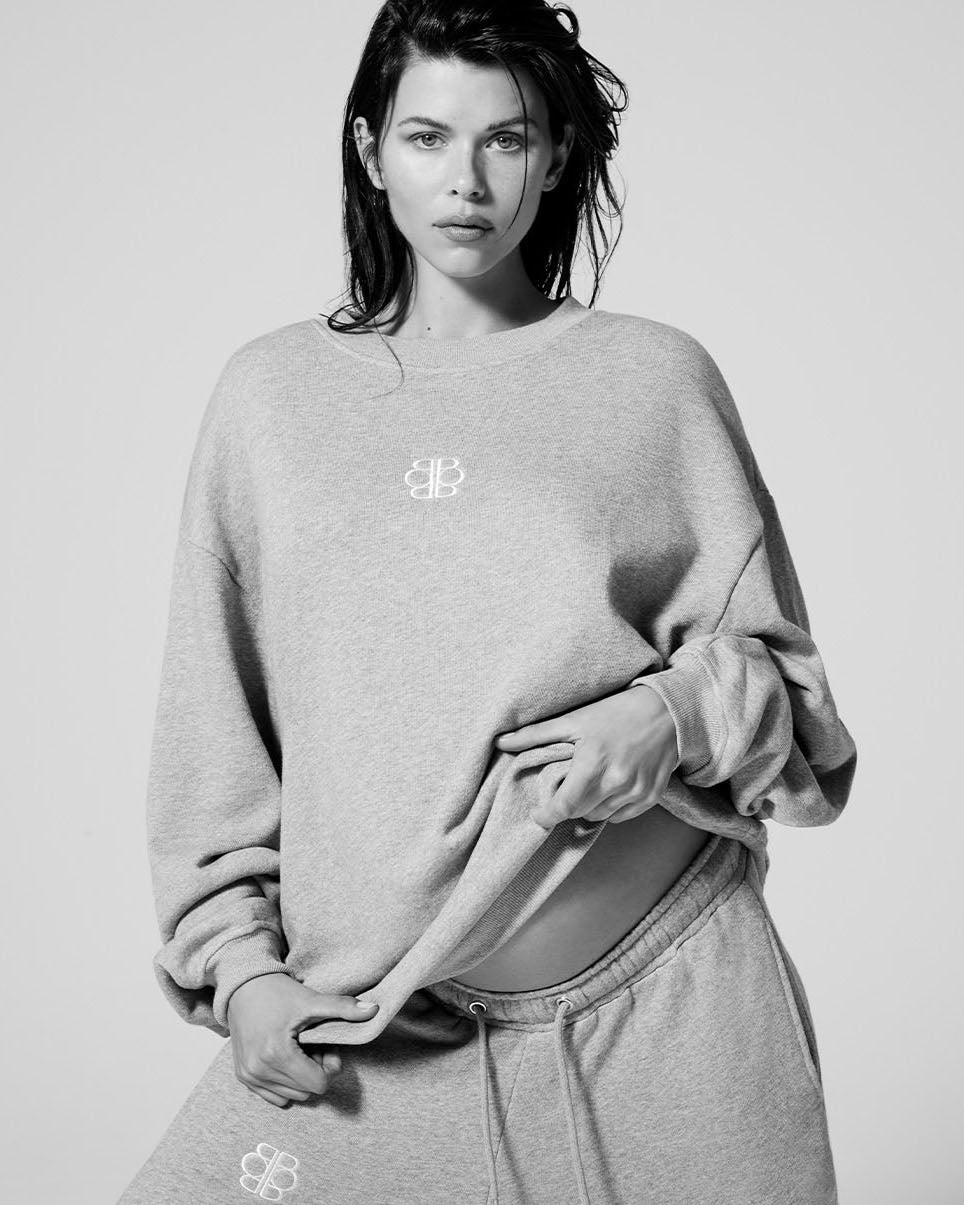 Bumpsuit Maternity Classic Terry Sweatpant in Heather Grey
