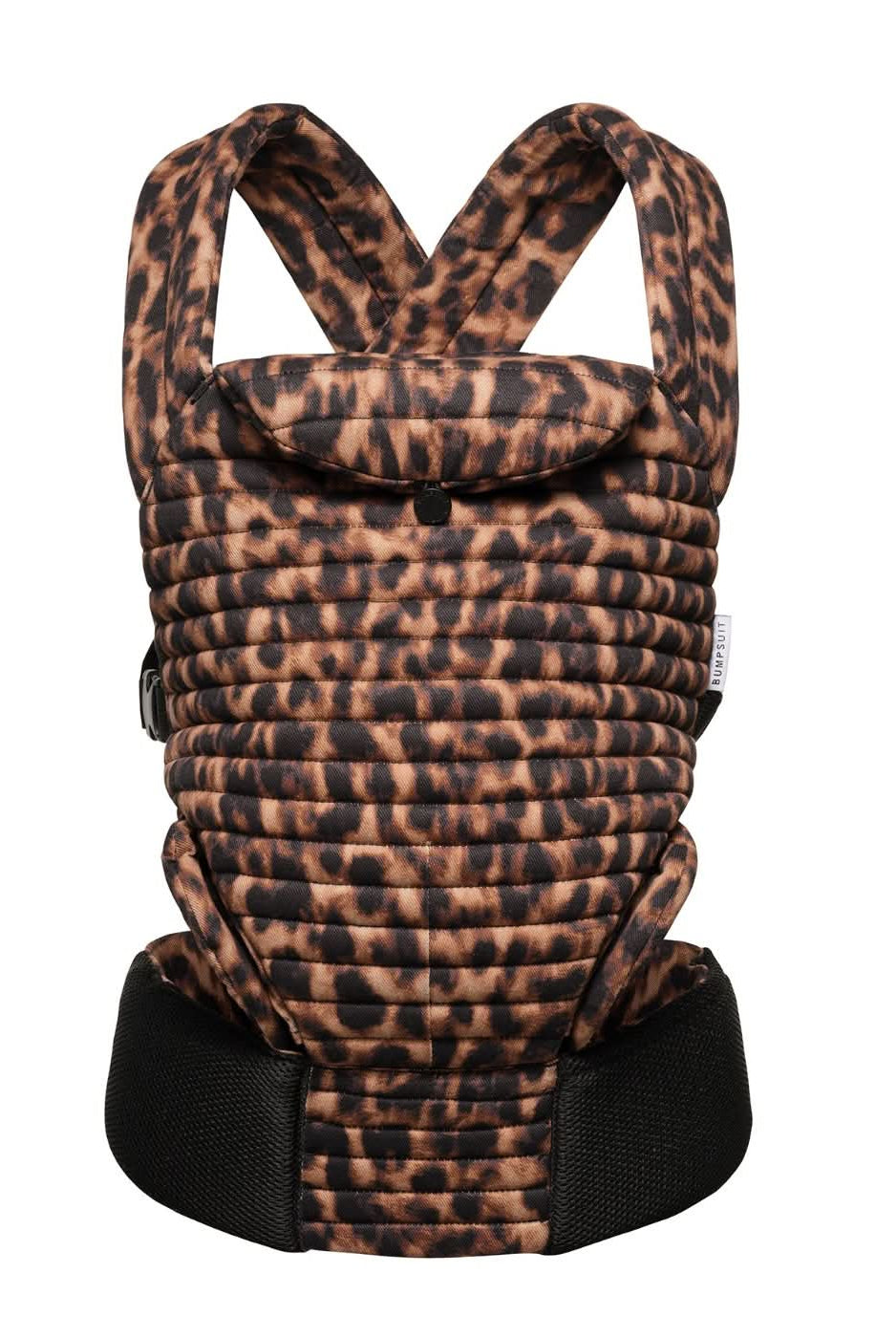 bumpsuit the armadillo baby carrier in leopard folded leg guards