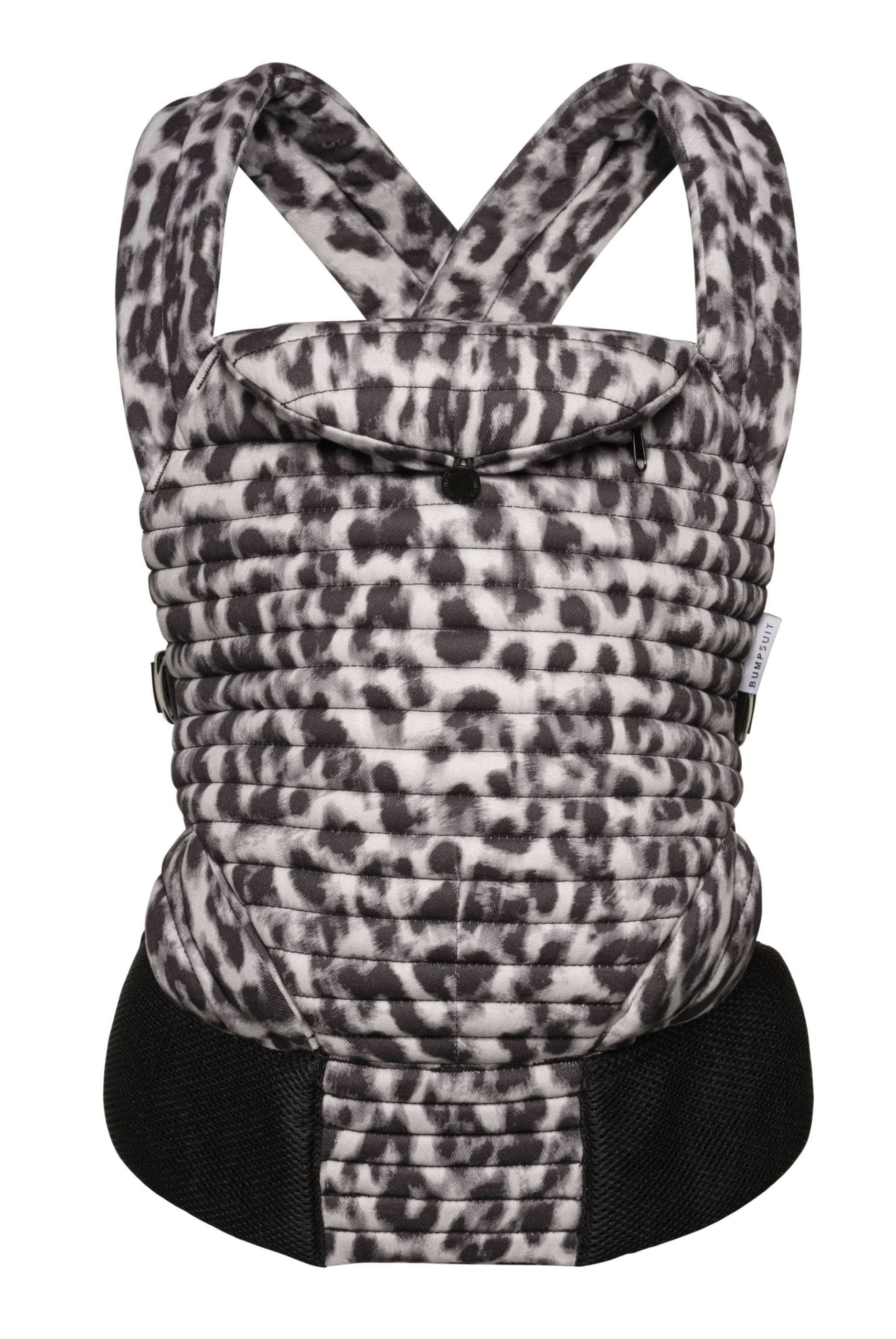 the armadillo baby carrier in monochrome leopard