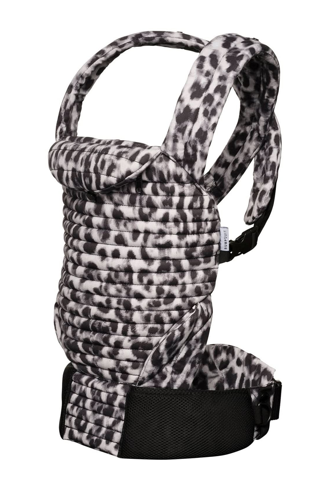 the armadillo baby carrier in monochrome leopard
