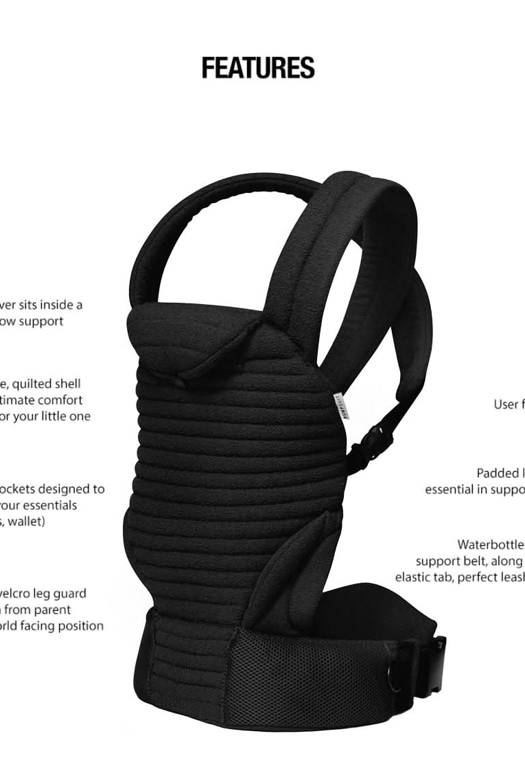 the armadillo baby carrier in black