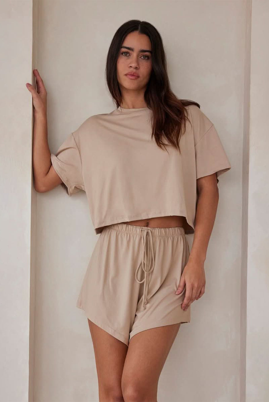 the cloud loungewear short in oat