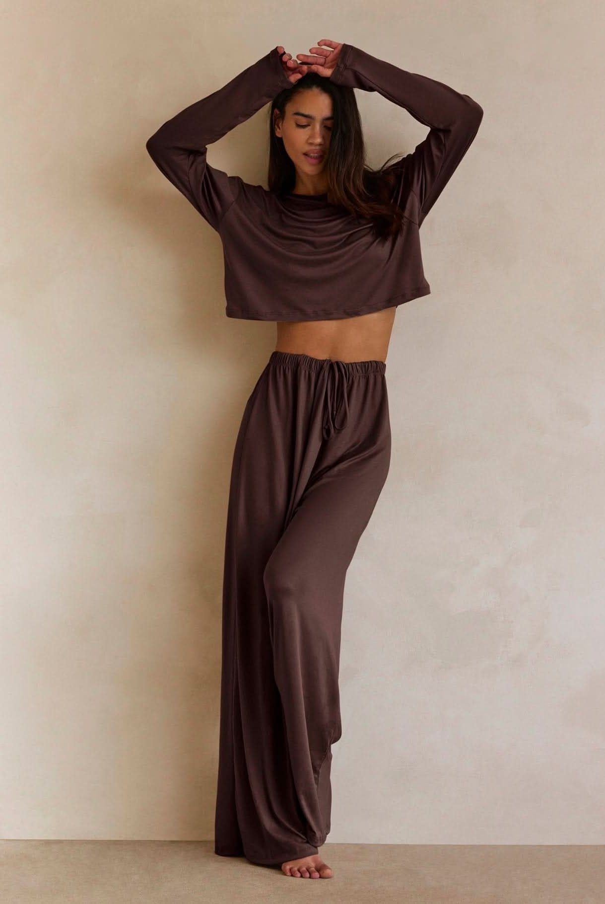 the cloud slim pant in chocolate