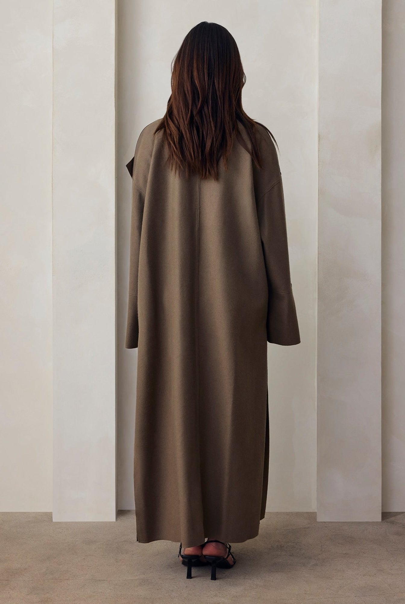 bumpsuit maternity the grace wool coat in taupe