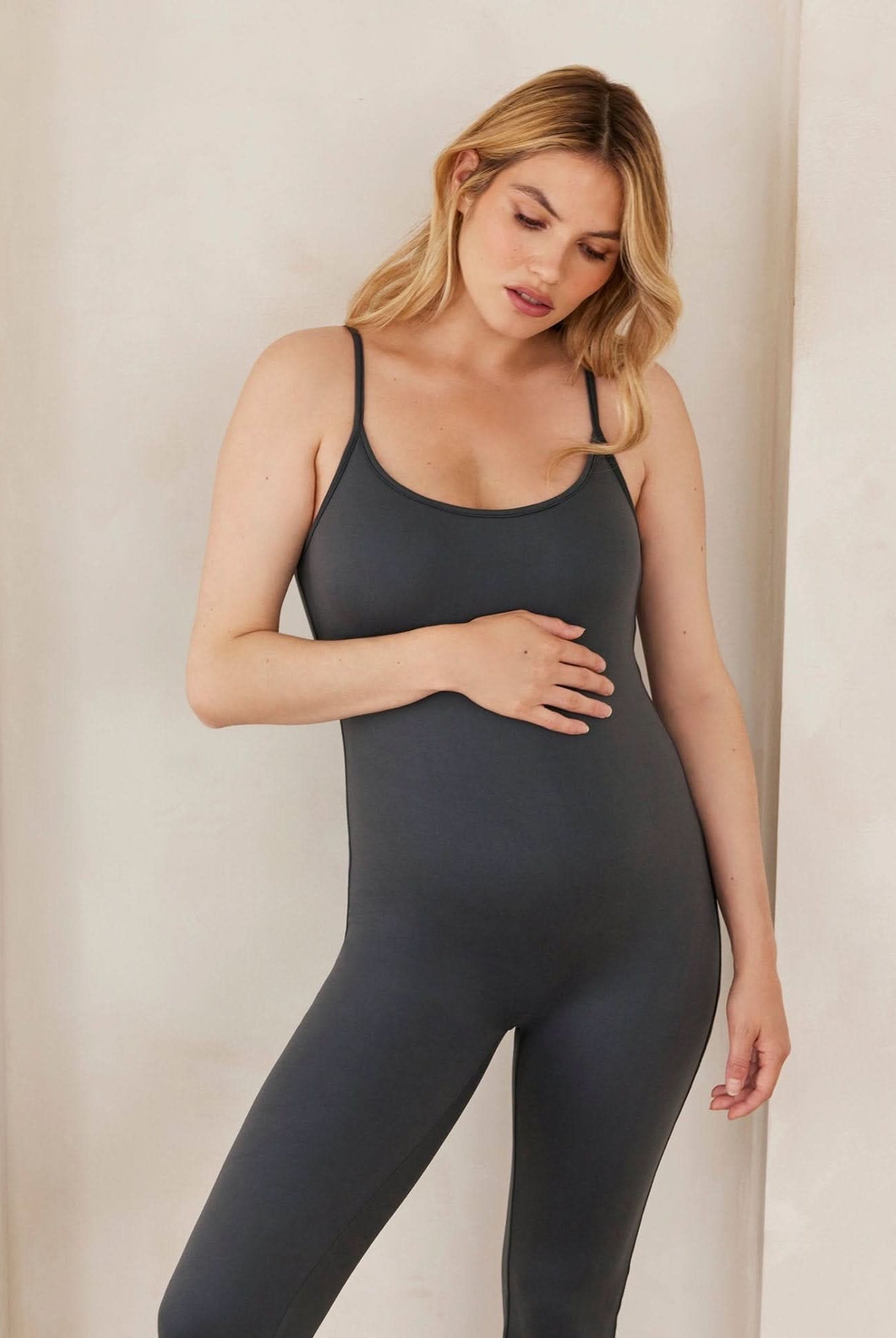 bumpsuit maternity the kate maternity unitard in slate